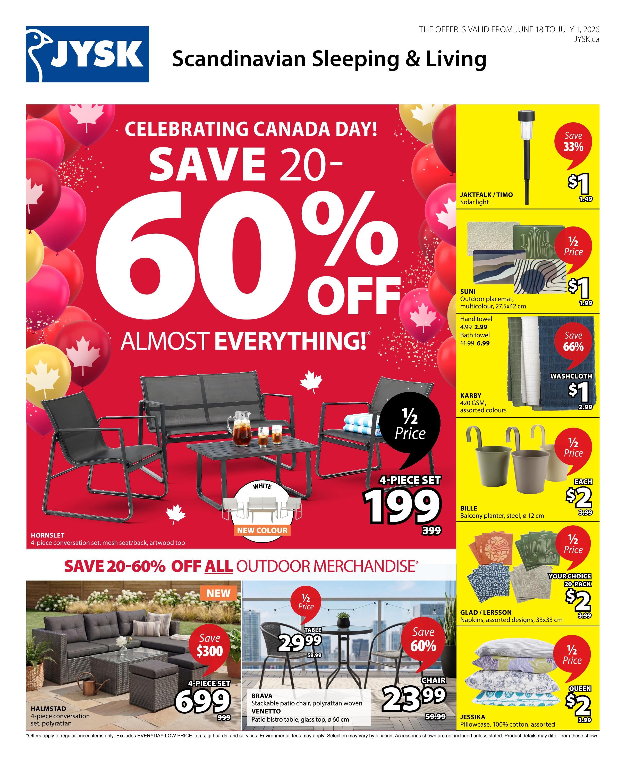 JYSK Flyer June 18 to July 1