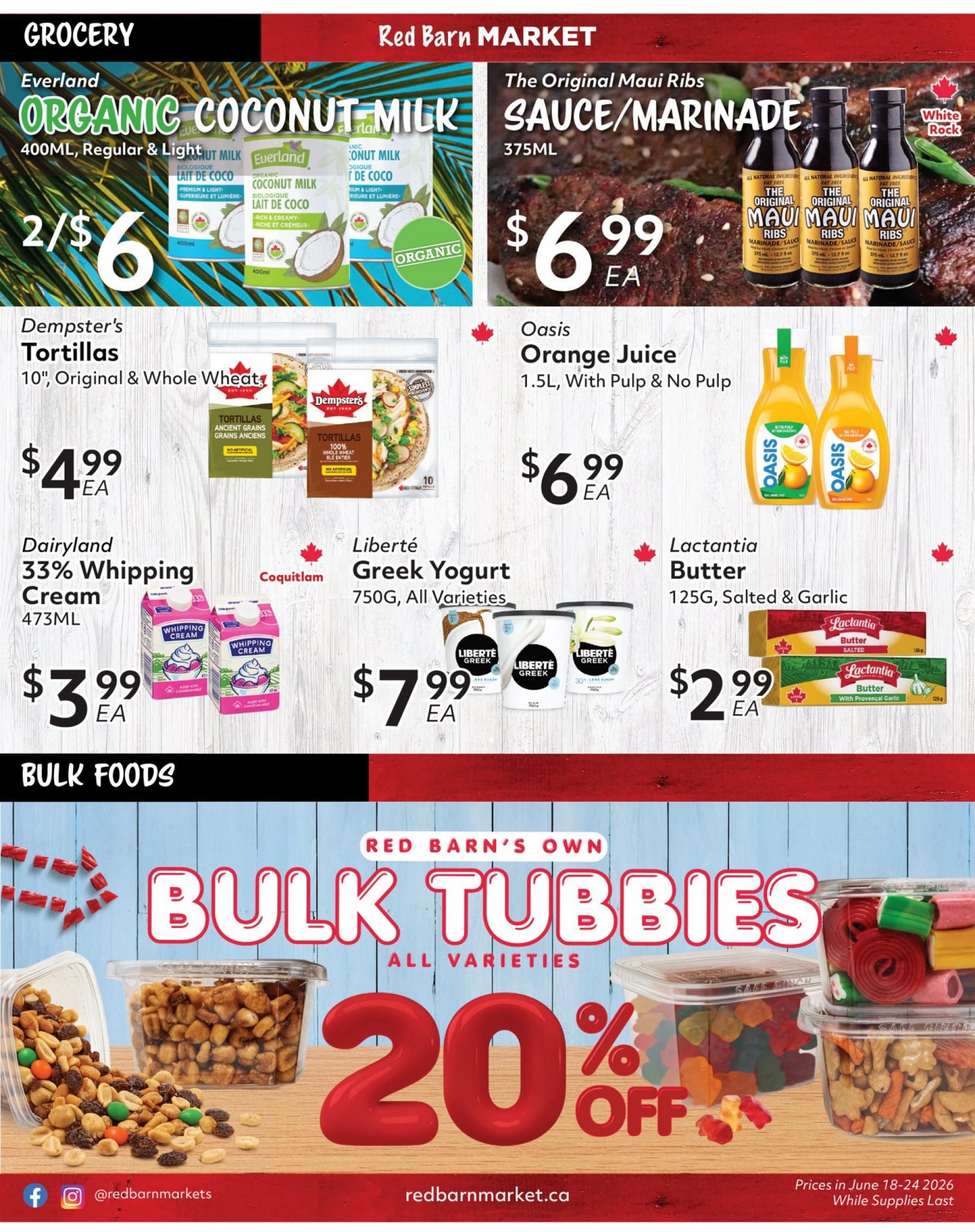 Red Barn Market Flyer June 18 to 24