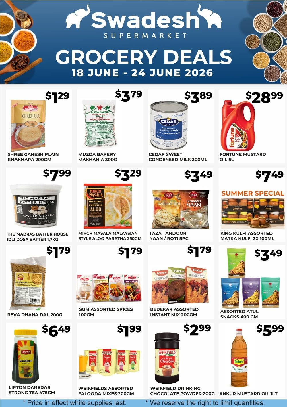 Swadesh Supermarket Flyer June 18 to 24