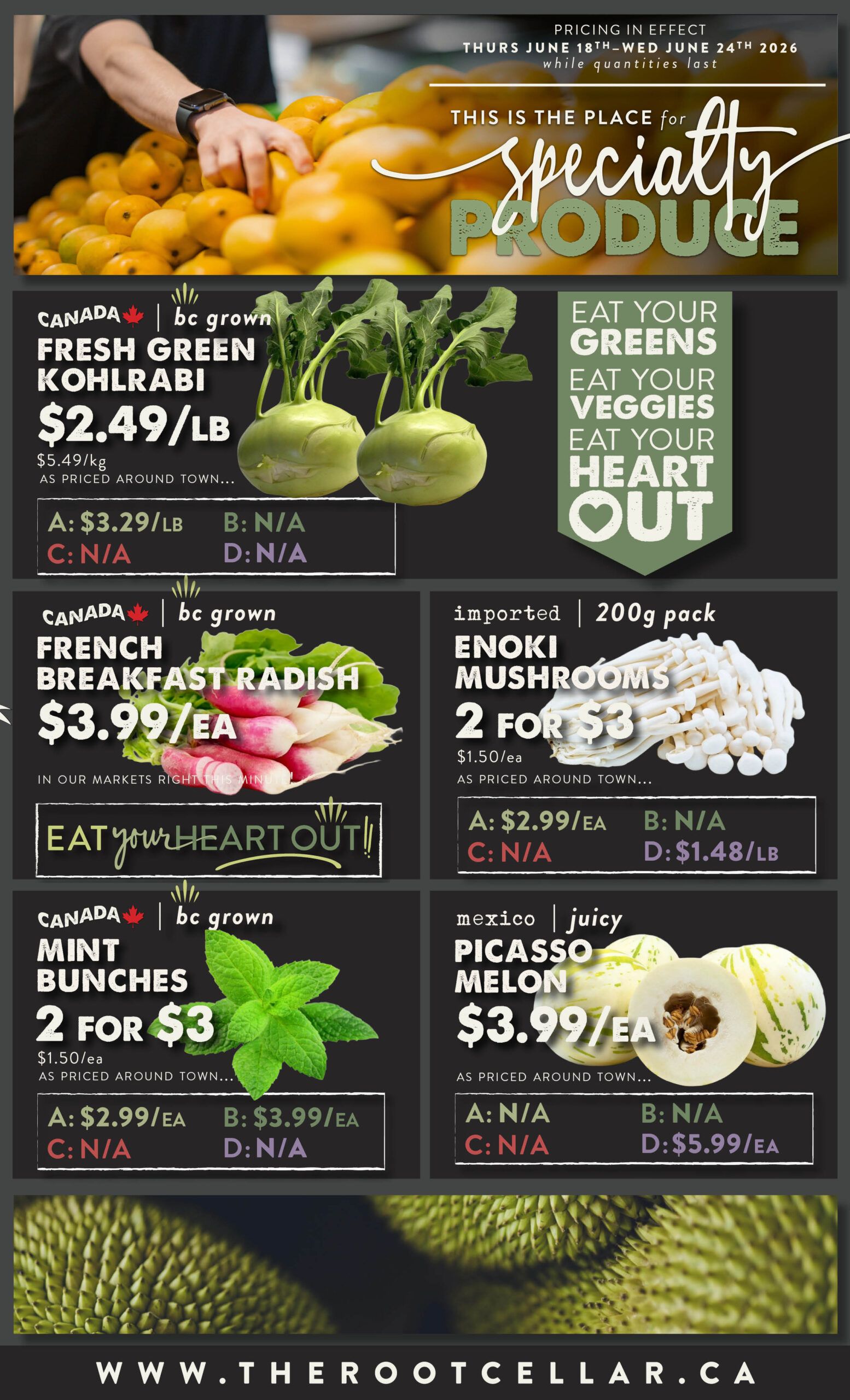 The Root Cellar Flyer June 18 to 24