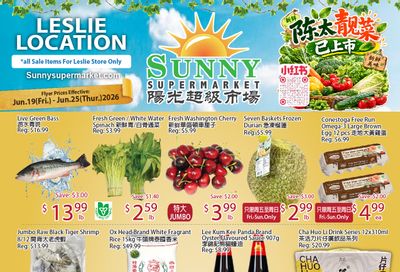 Sunny Supermarket (Leslie) Flyer June 19 to 25