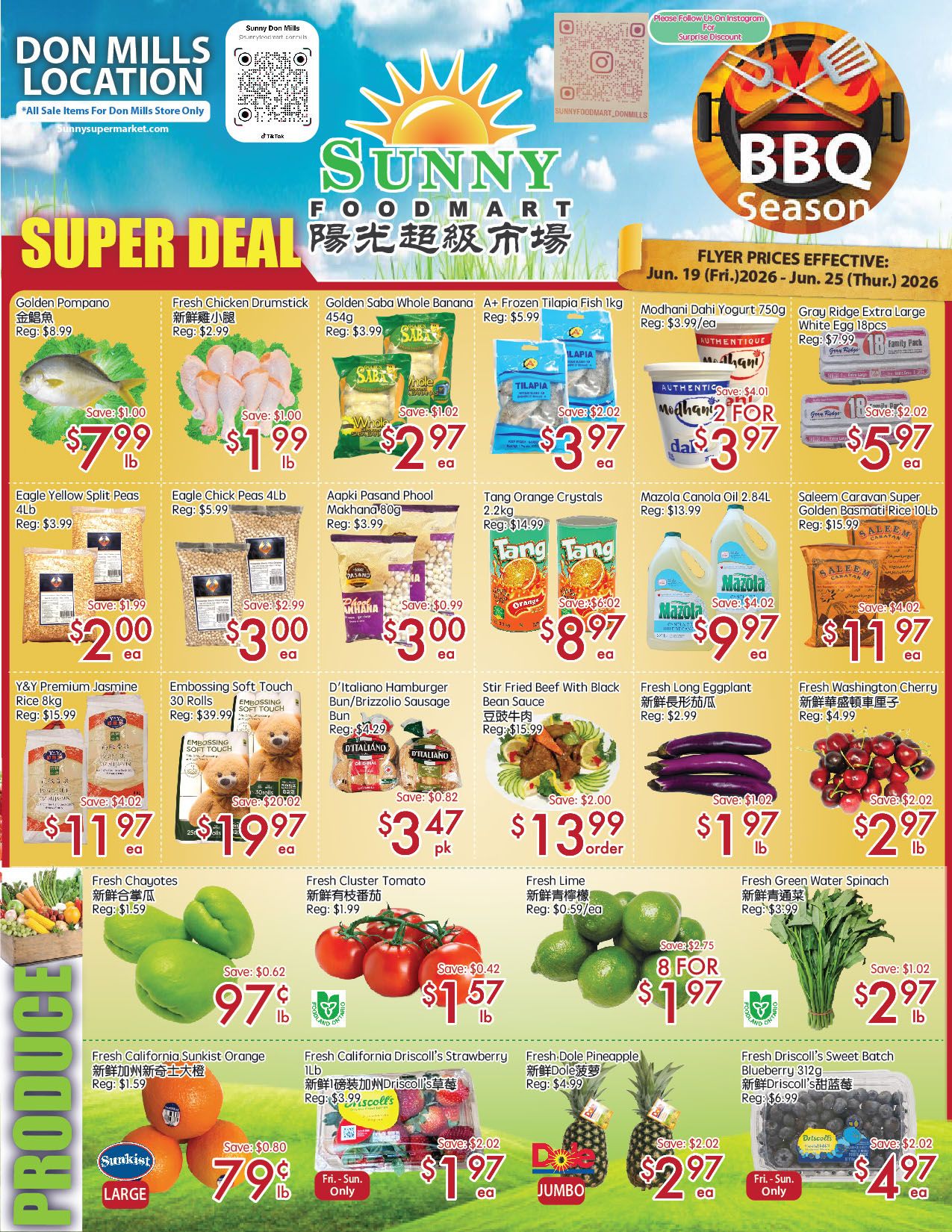 Sunny Foodmart (Don Mills) Flyer June 19 to 25