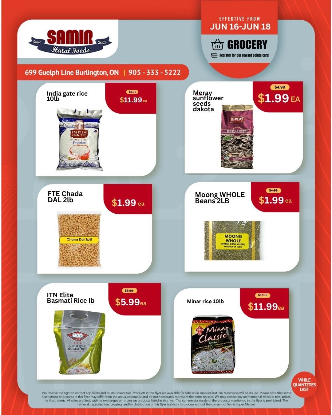 Samir Supermarket (Burlington) Flyer June 16 to 18