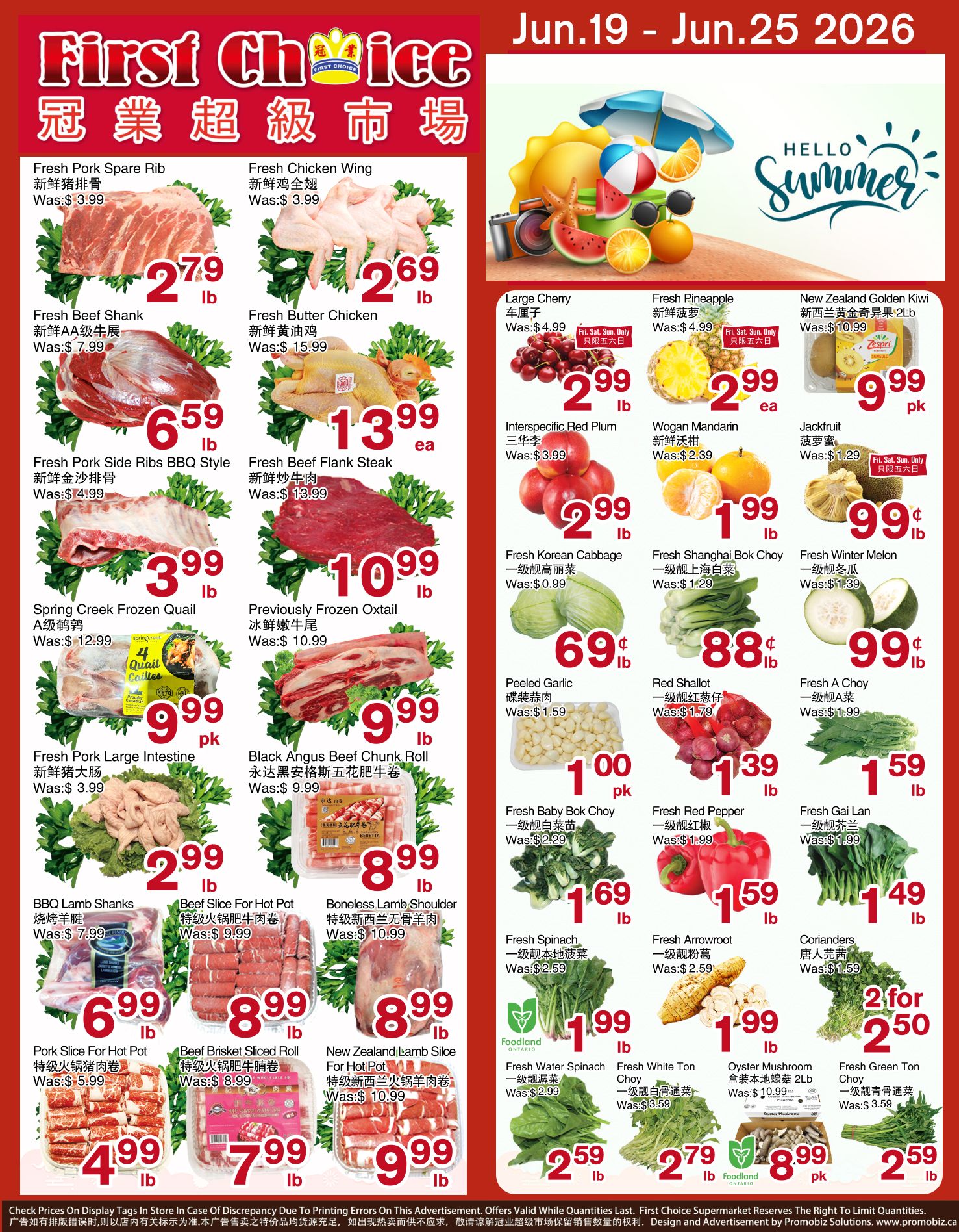 First Choice Supermarket Flyer June 19 to 25