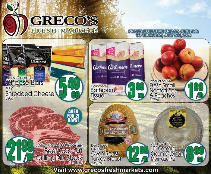 Greco's Fresh Market Flyer June 19 to July 2