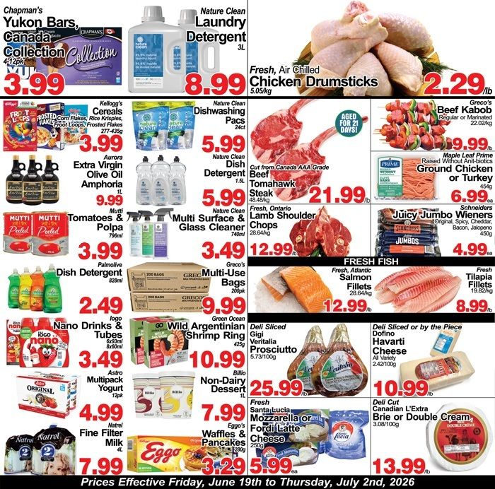 Greco's Fresh Market Flyer June 19 to July 2