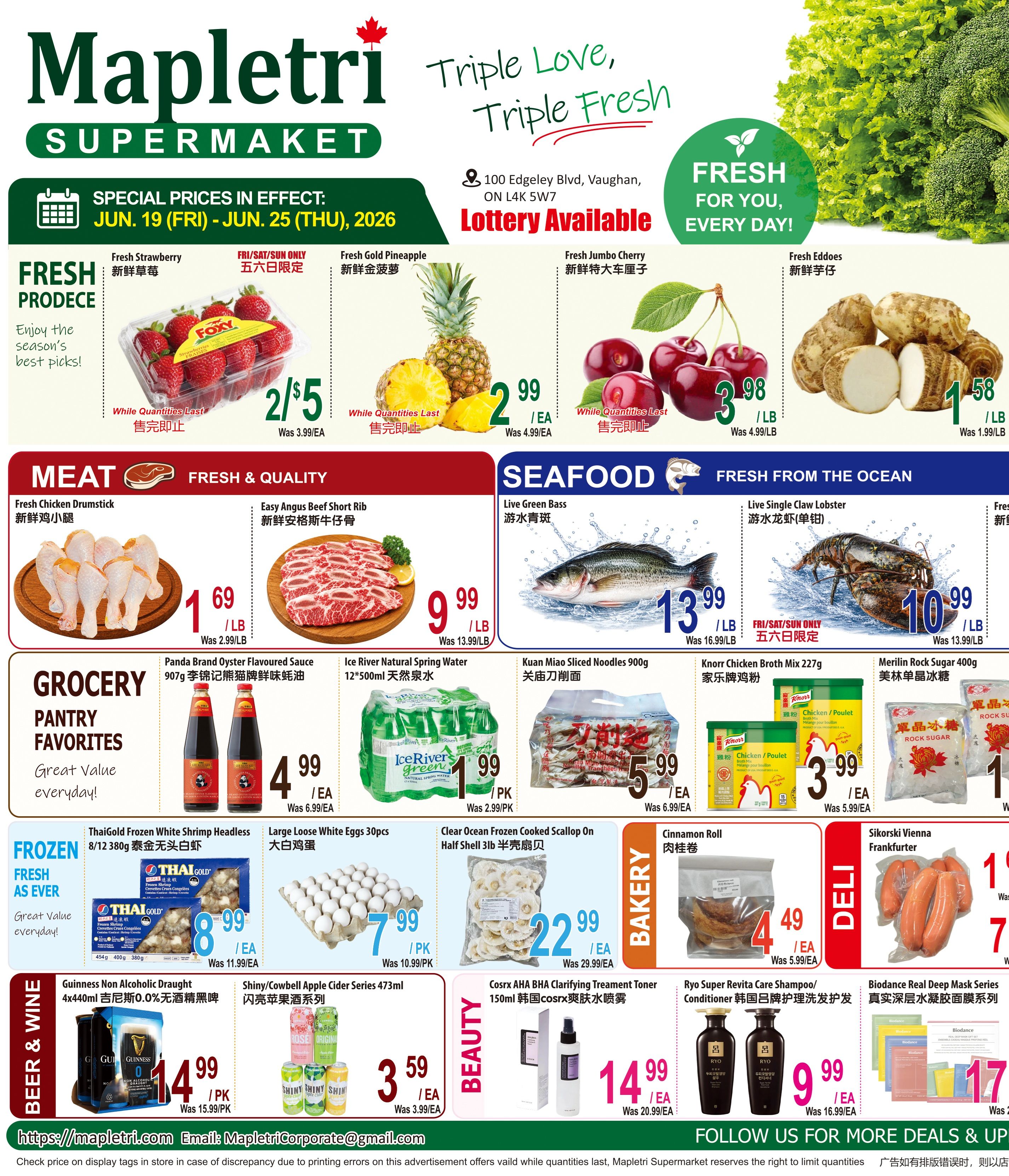 Mapletri Supermarket Flyer June 19 to 25