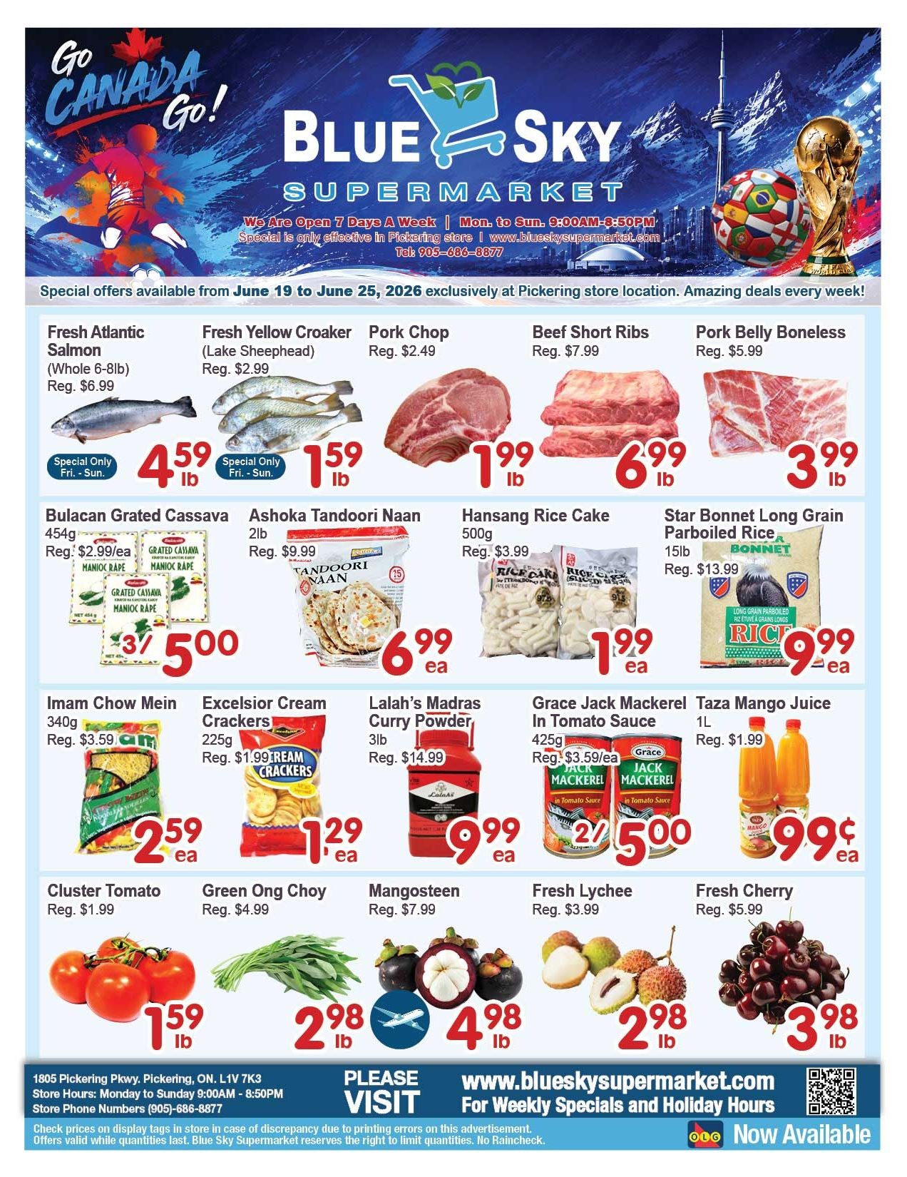Blue Sky Supermarket (Pickering) Flyer June 19 to 25