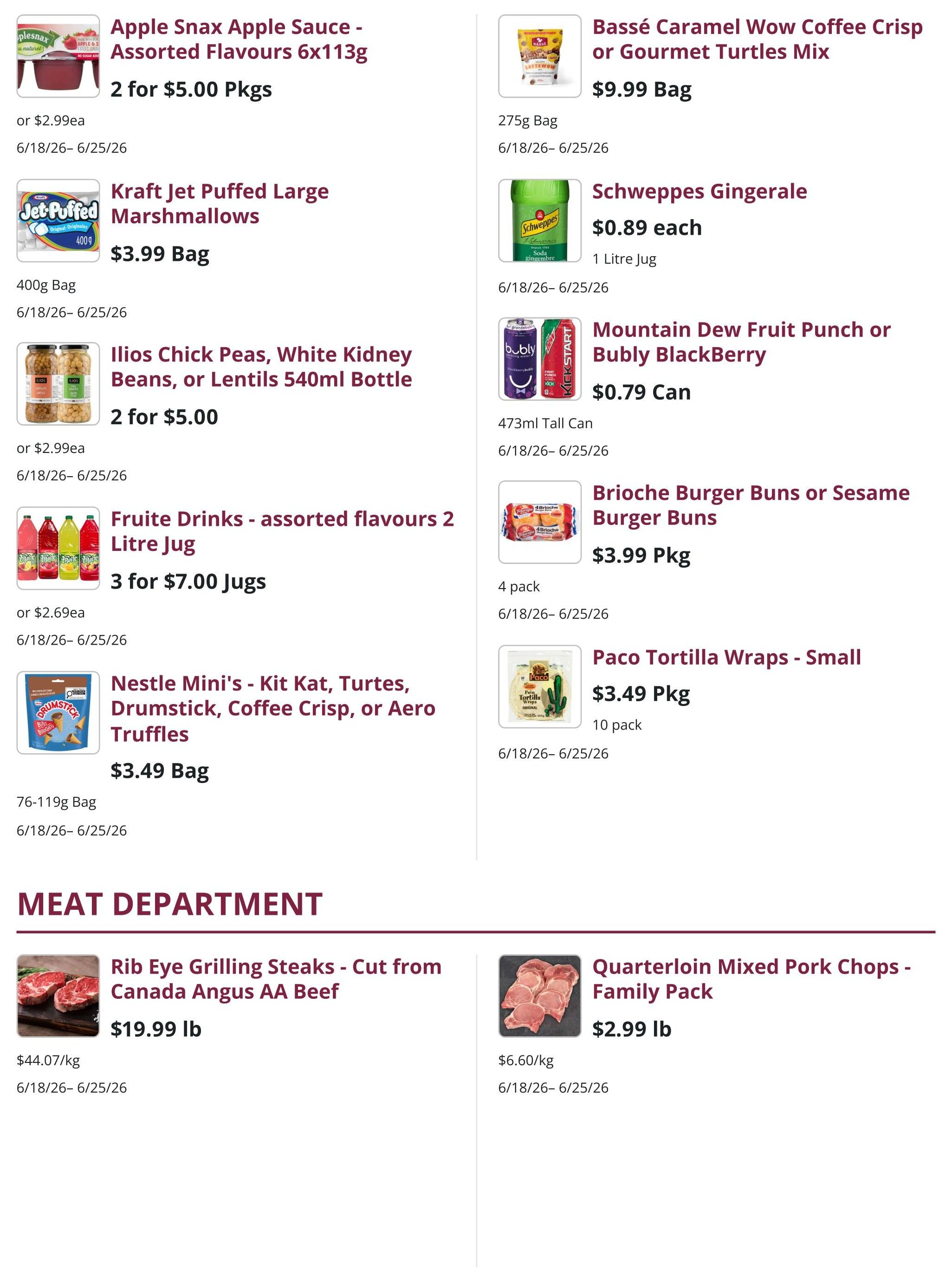 Mike Dean Local Grocer Flyer June 18 to 25