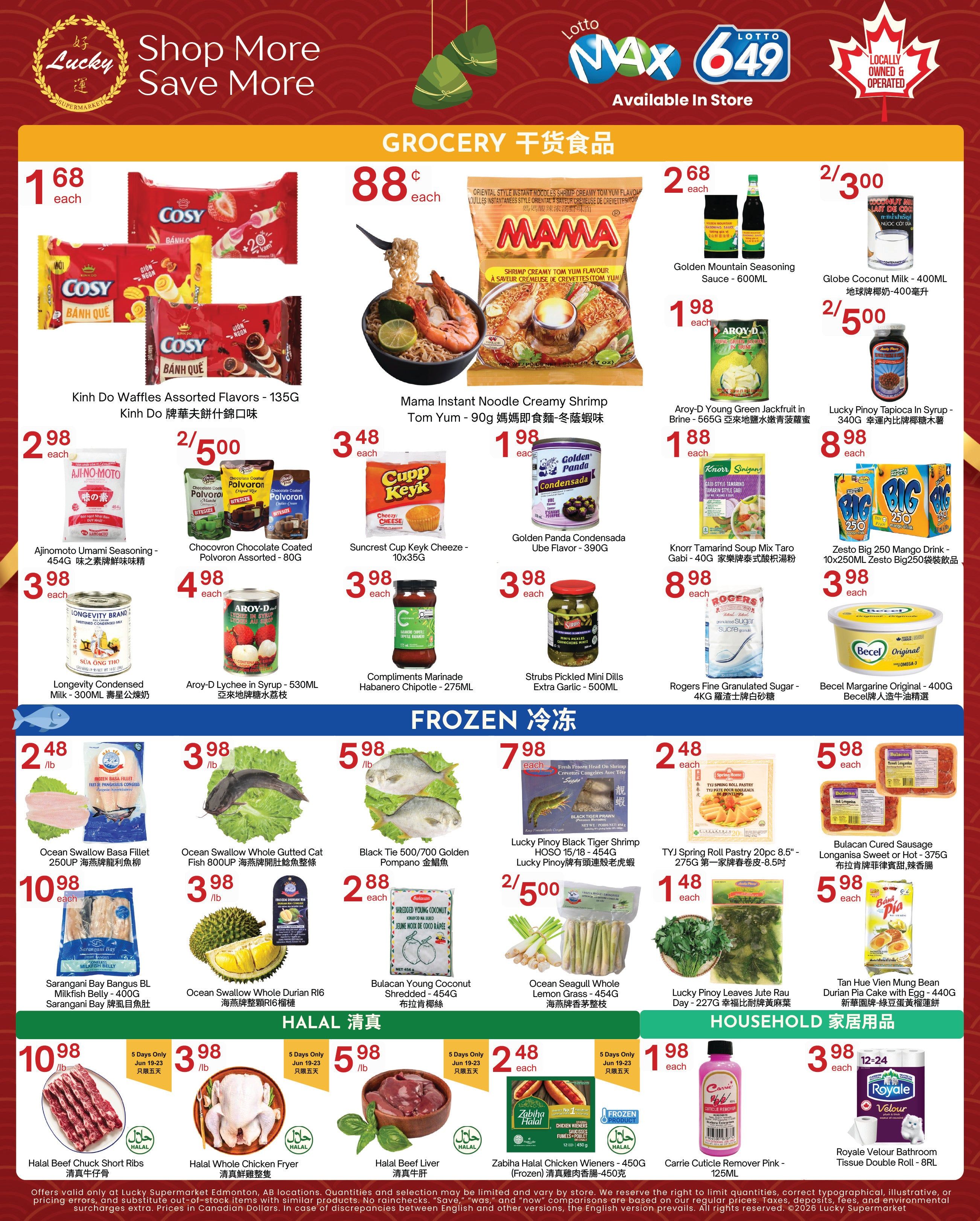 Lucky Supermarket (Edmonton) Flyer June 19 to 25
