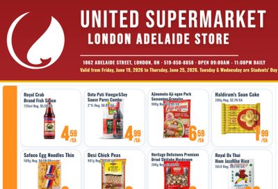 United Supermarket (London) Flyer June 19 to 25