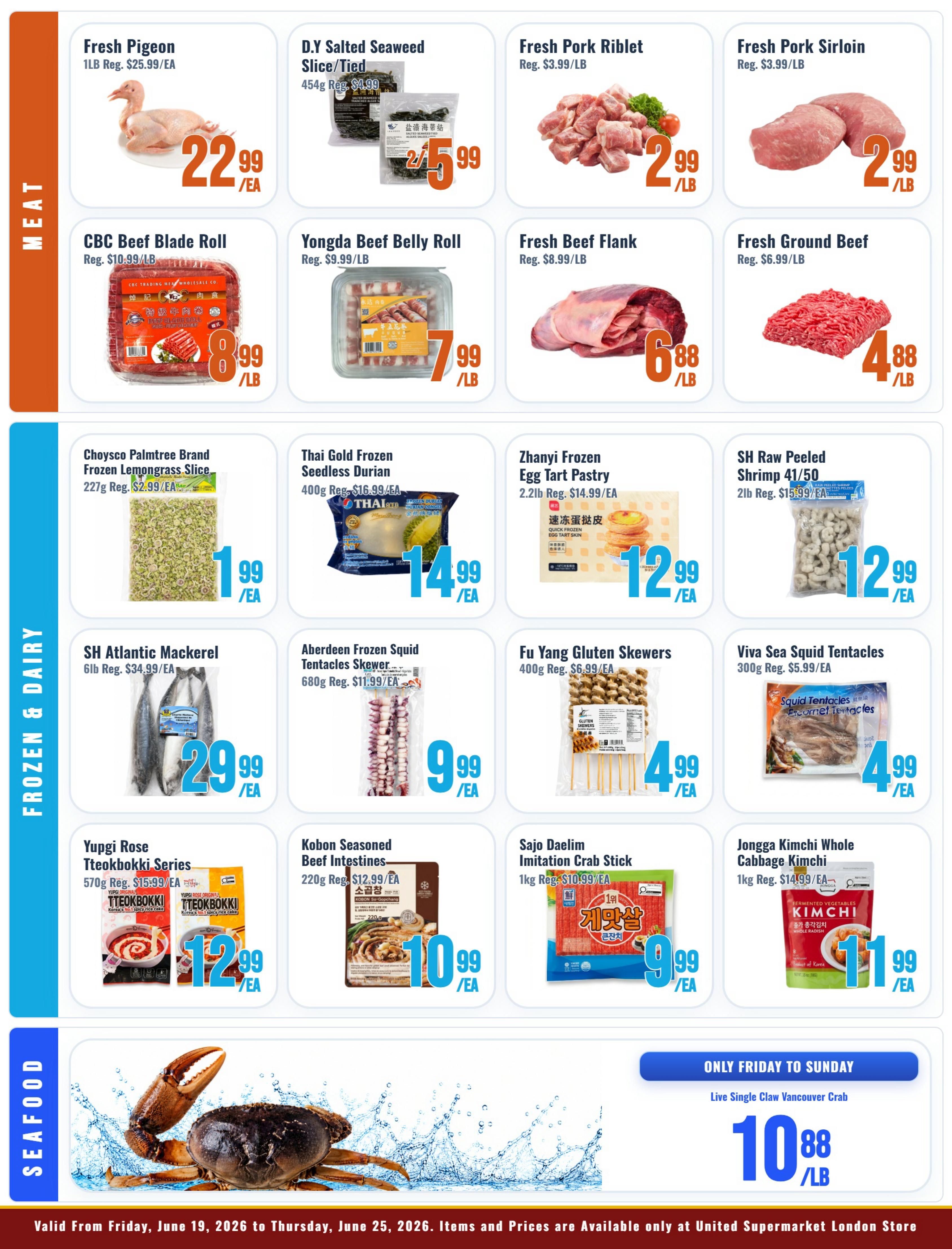 United Supermarket (London) Flyer June 19 to 25