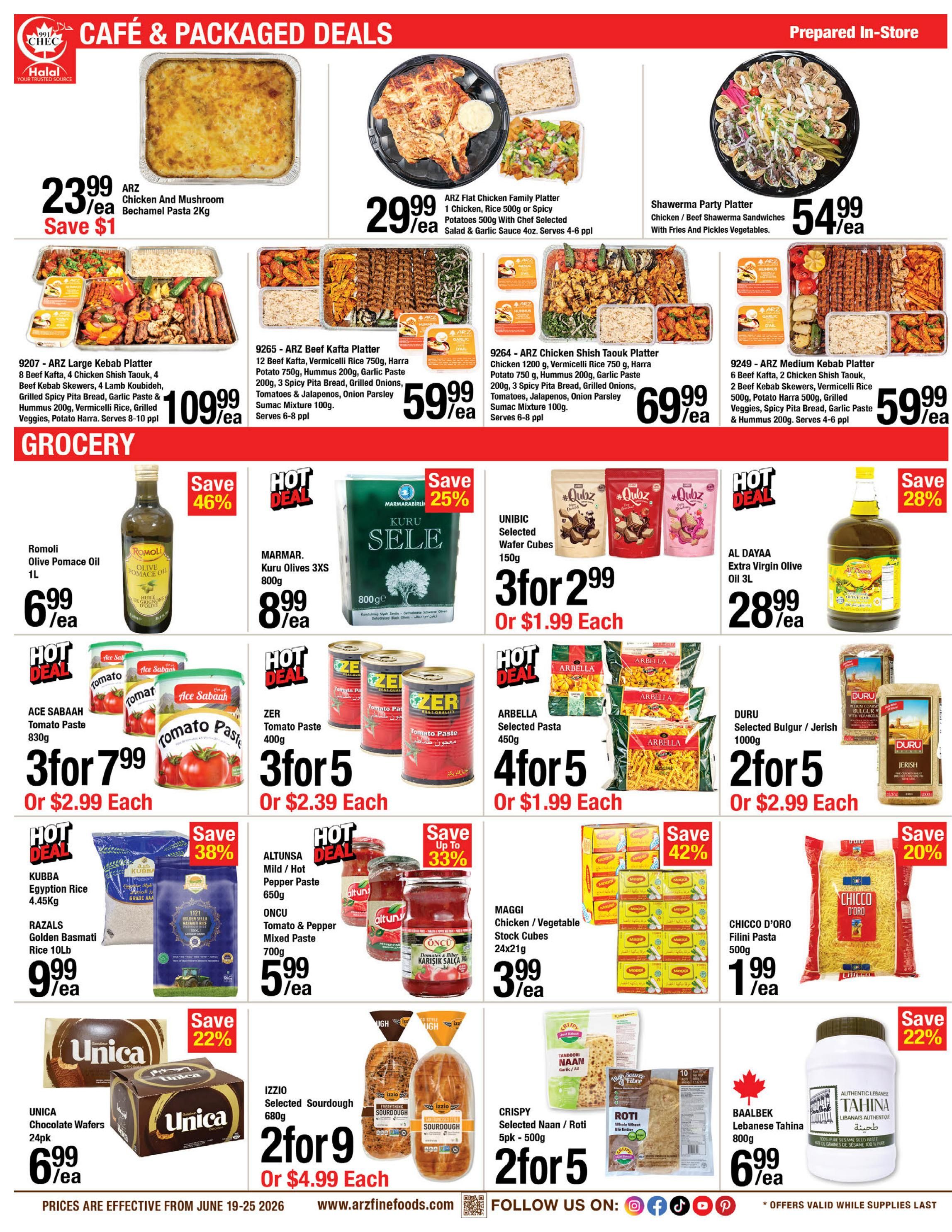 Arz Fine Foods Flyer June 19 to 25