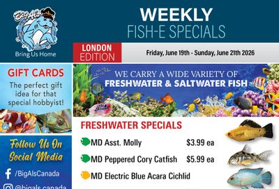 Big Al's (London) Weekend Specials June 19 to 21