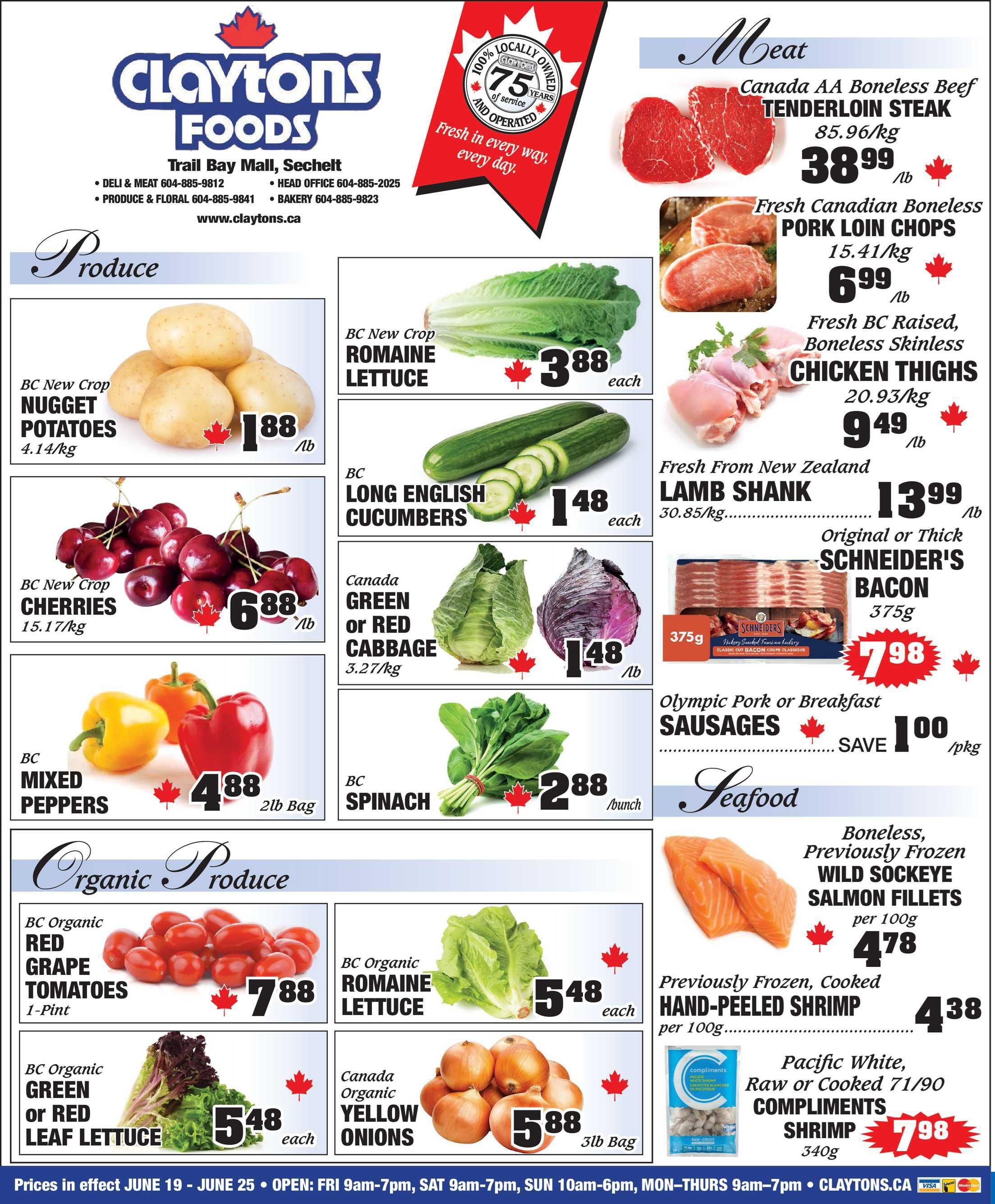 Claytons Heritage Market Flyer June 19 to 25