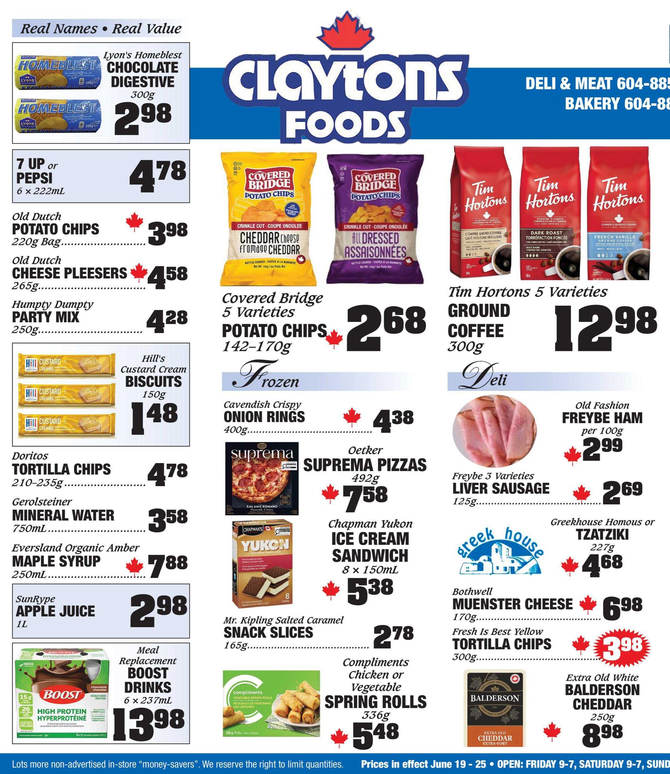 Claytons Heritage Market Flyer June 19 to 25