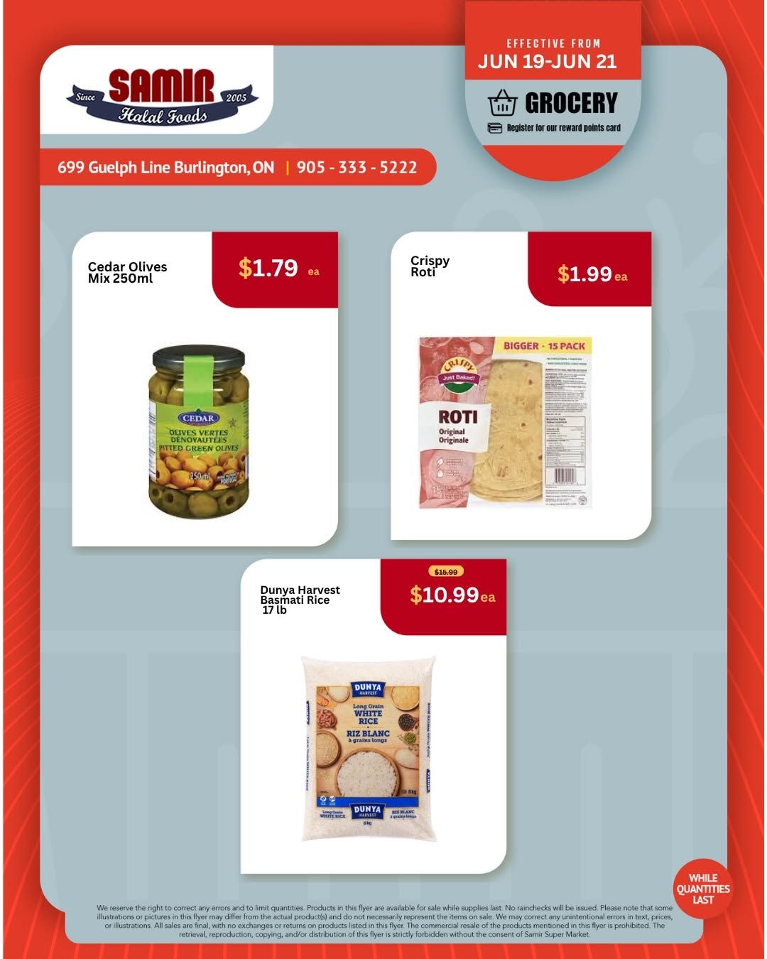 Samir Supermarket (Burlington) Flyer June 19 to 21