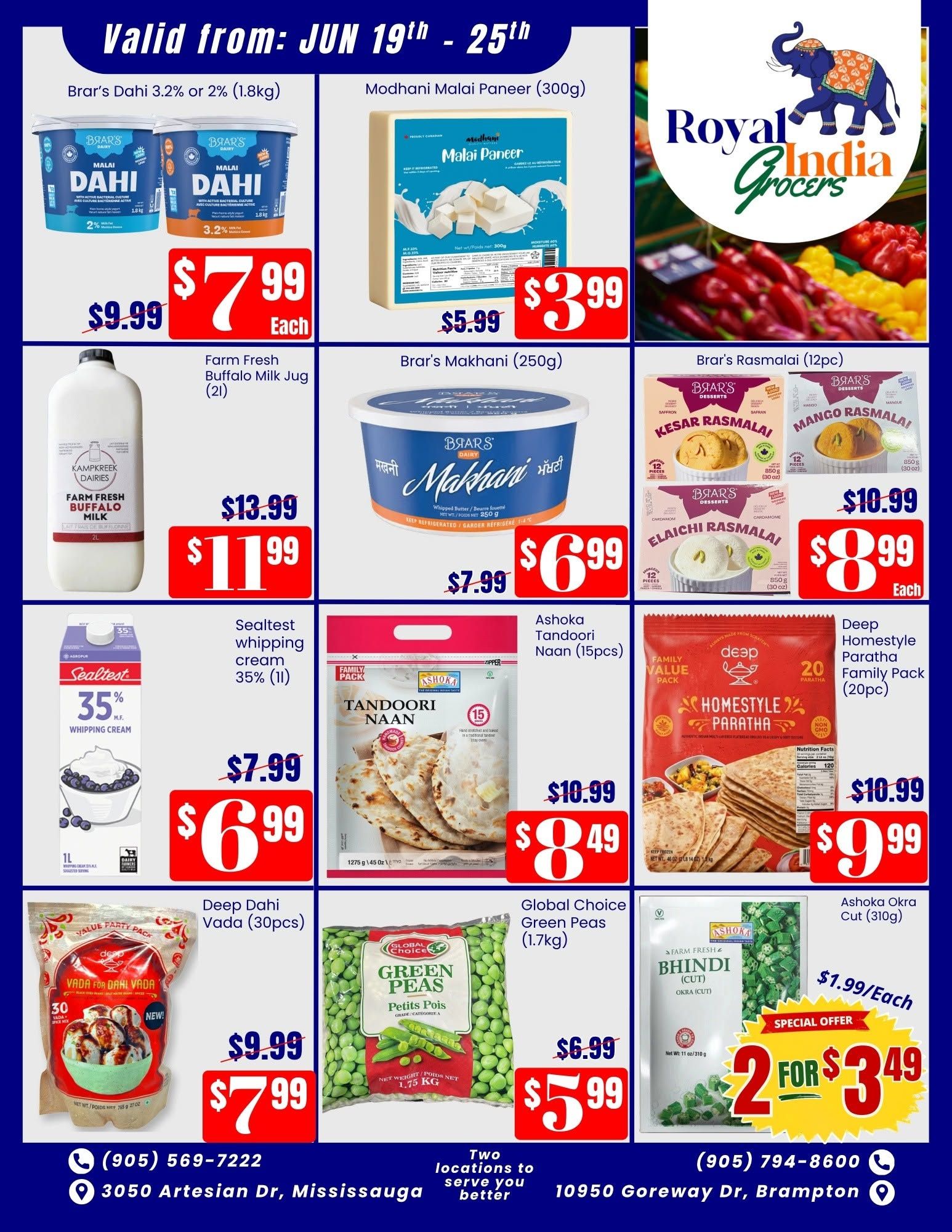 Royal India Grocers Flyer June 19 to 25