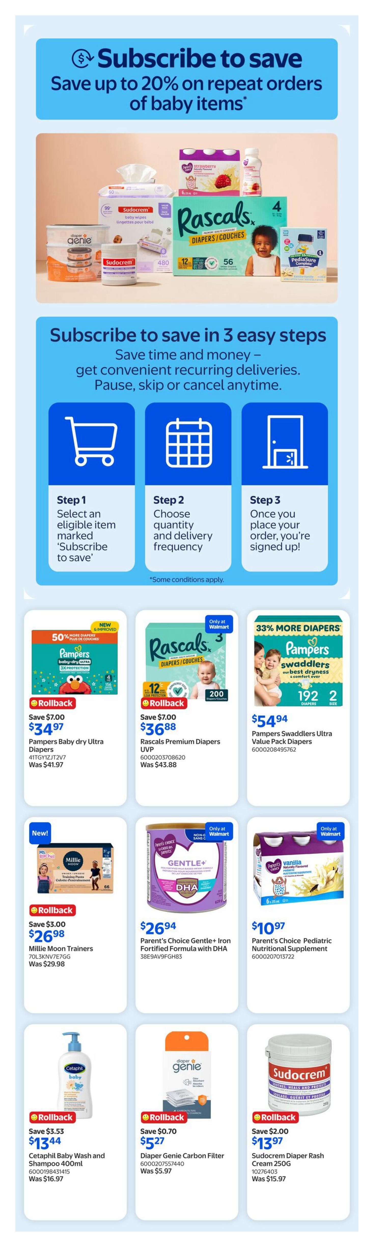 Walmart Baby Event Flyer June 18 to 24