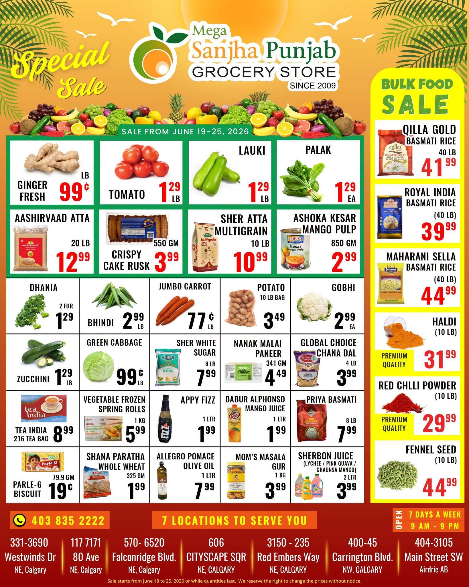 Sanjha Punjab Grocery Store Flyer June 19 to 25