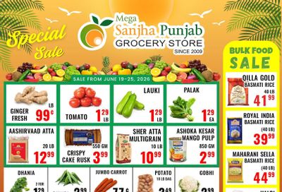 Sanjha Punjab Grocery Store Flyer June 19 to 25