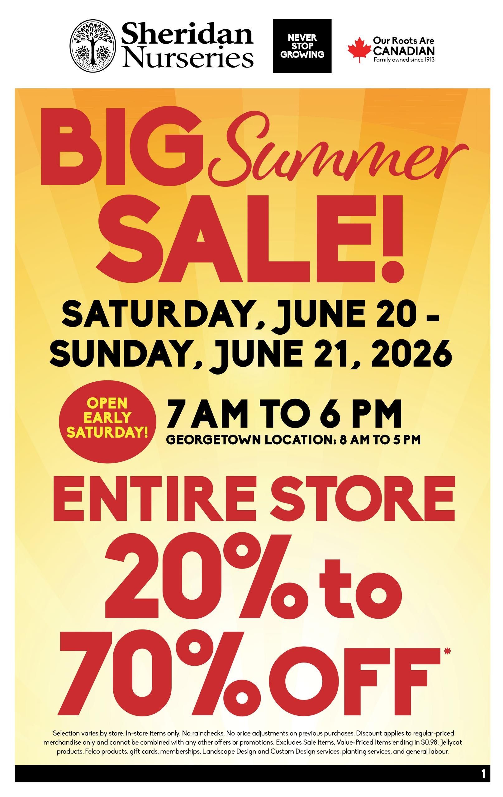 Sheridan Nurseries Flyer June 20 to 24