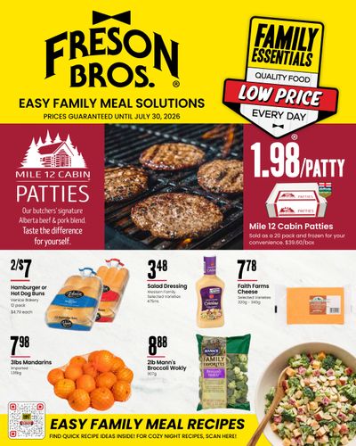 Freson Bros. Family Essentials Flyer June 26 to July 30