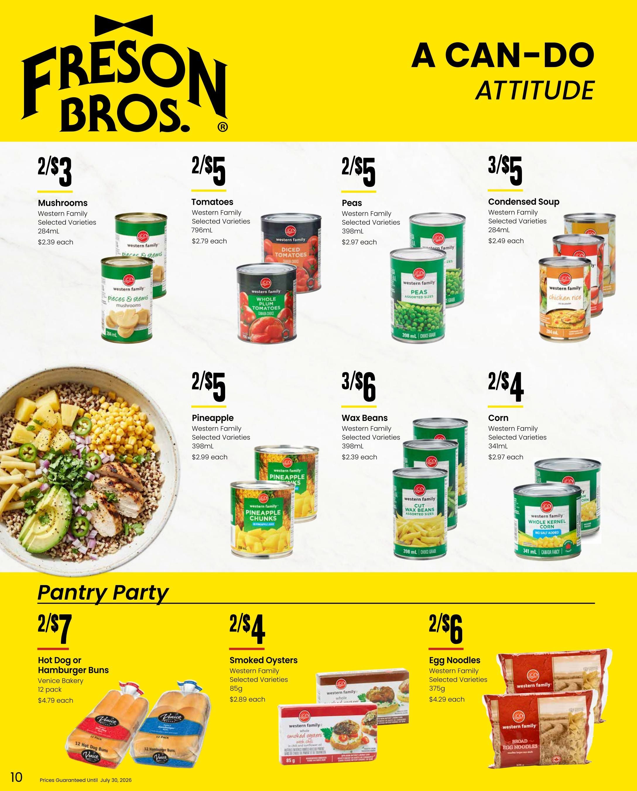 Freson Bros. Family Essentials Flyer June 26 to July 30