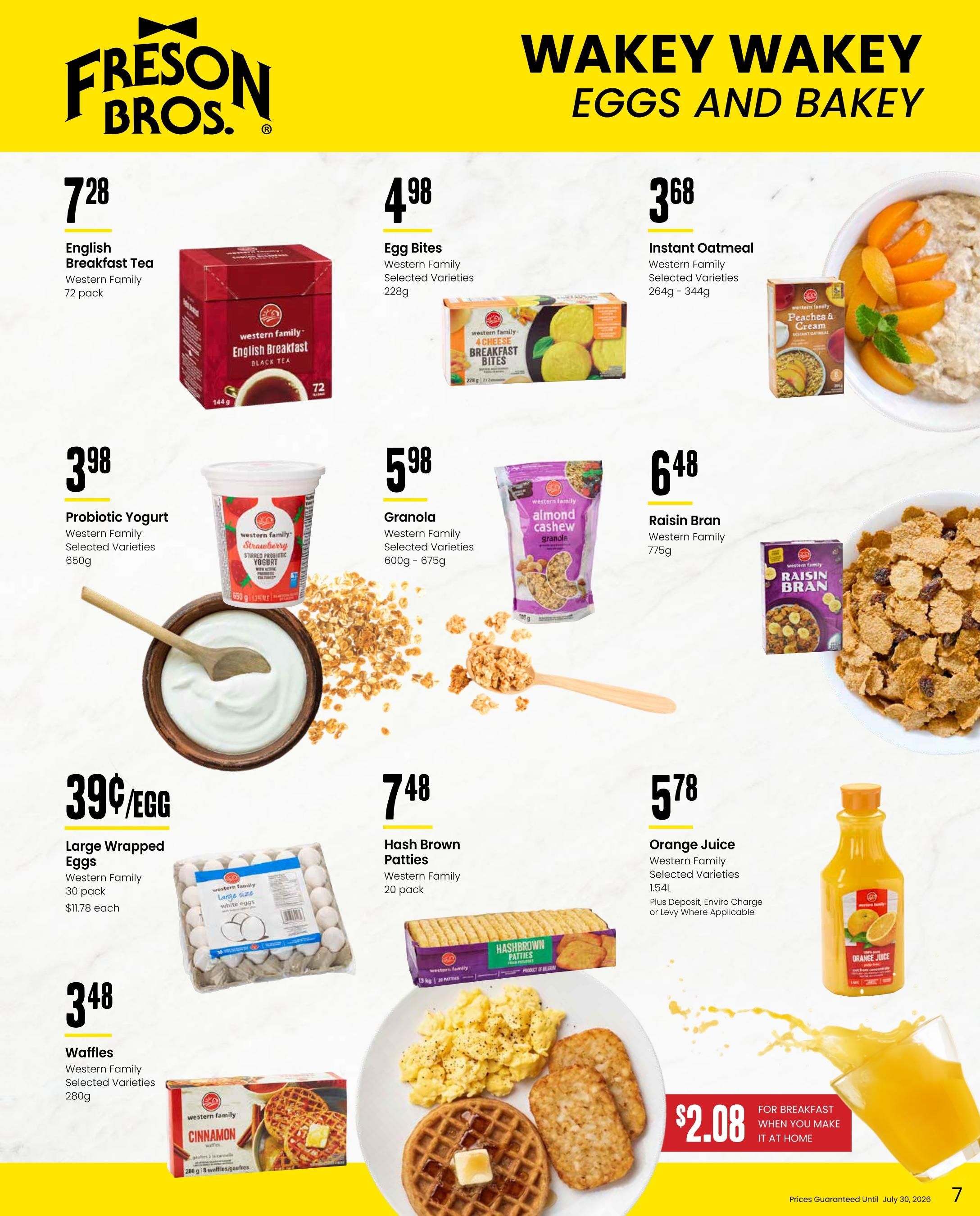 Freson Bros. Family Essentials Flyer June 26 to July 30