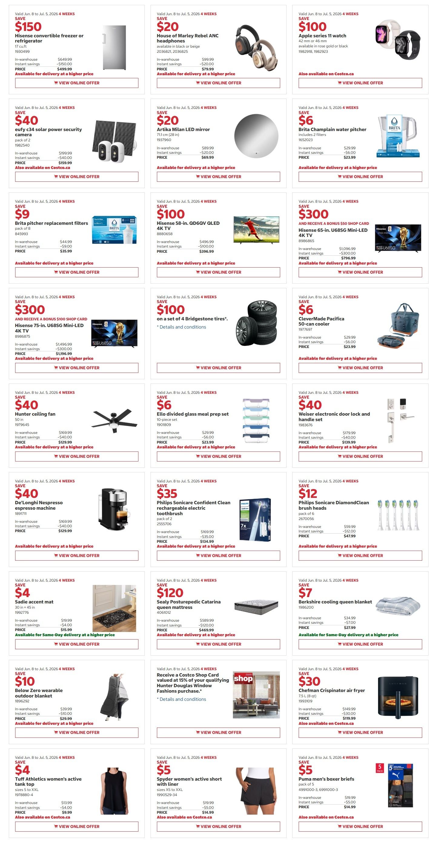 Costco (West, ON, Atlantic Canada) Warehouse Offers June 22 to July 5