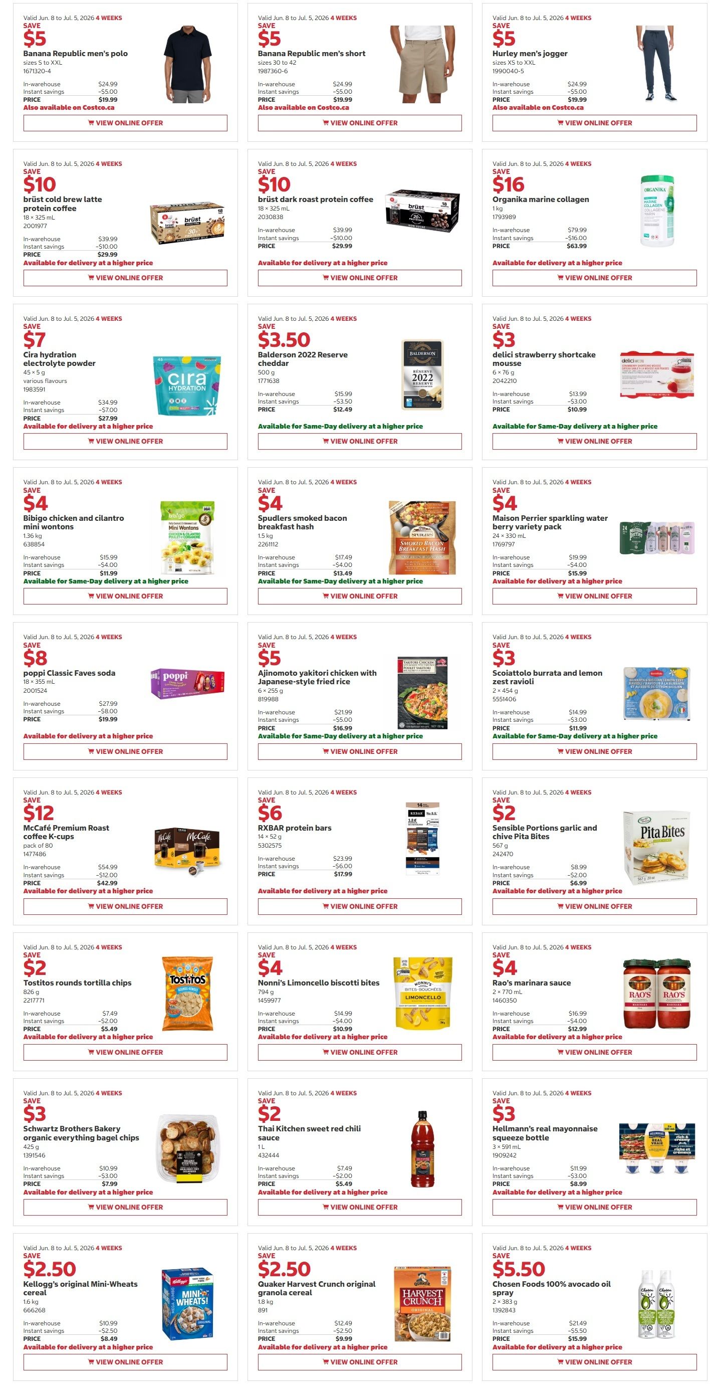Costco (West, ON, Atlantic Canada) Warehouse Offers June 22 to July 5