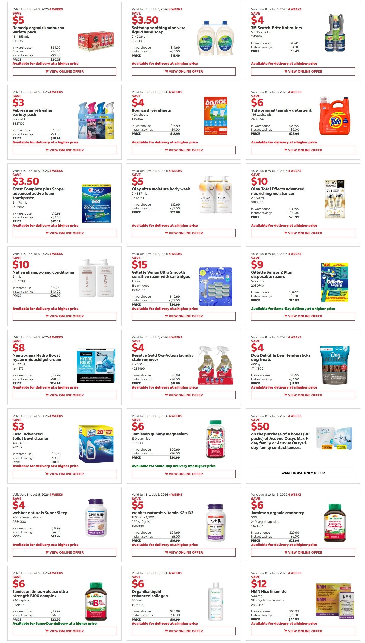 Costco (West, ON, Atlantic Canada) Warehouse Offers June 22 to July 5