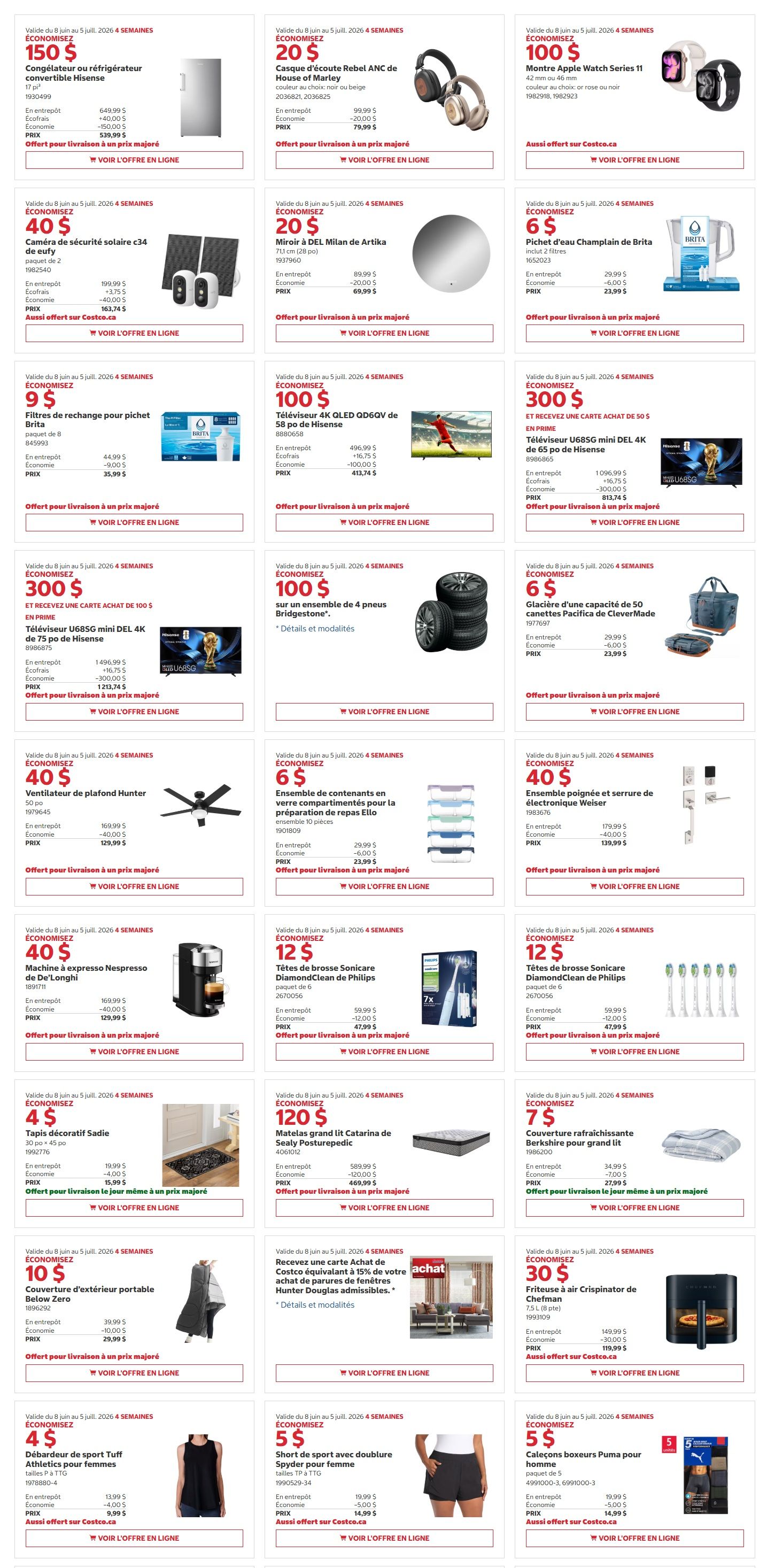 Costco (QC) Warehouse Offers June 22 to July 5