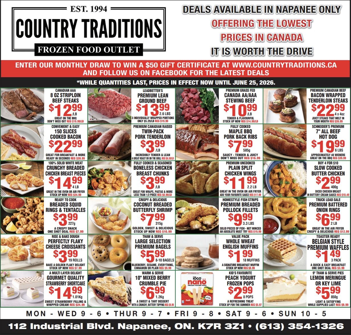 Country Traditions Flyer June 18 to 25