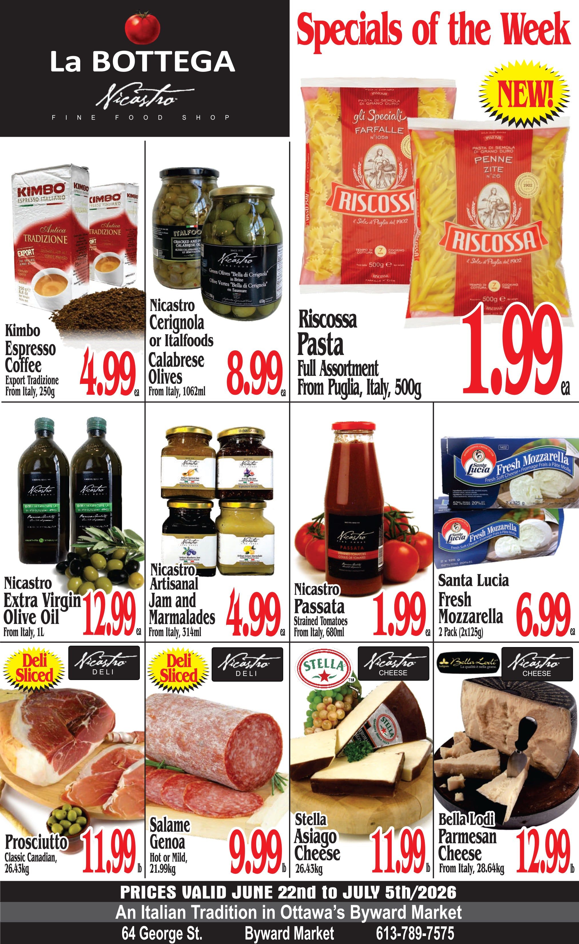 La Bottega Nicastro Fine Foods Flyer June 22 to July 5