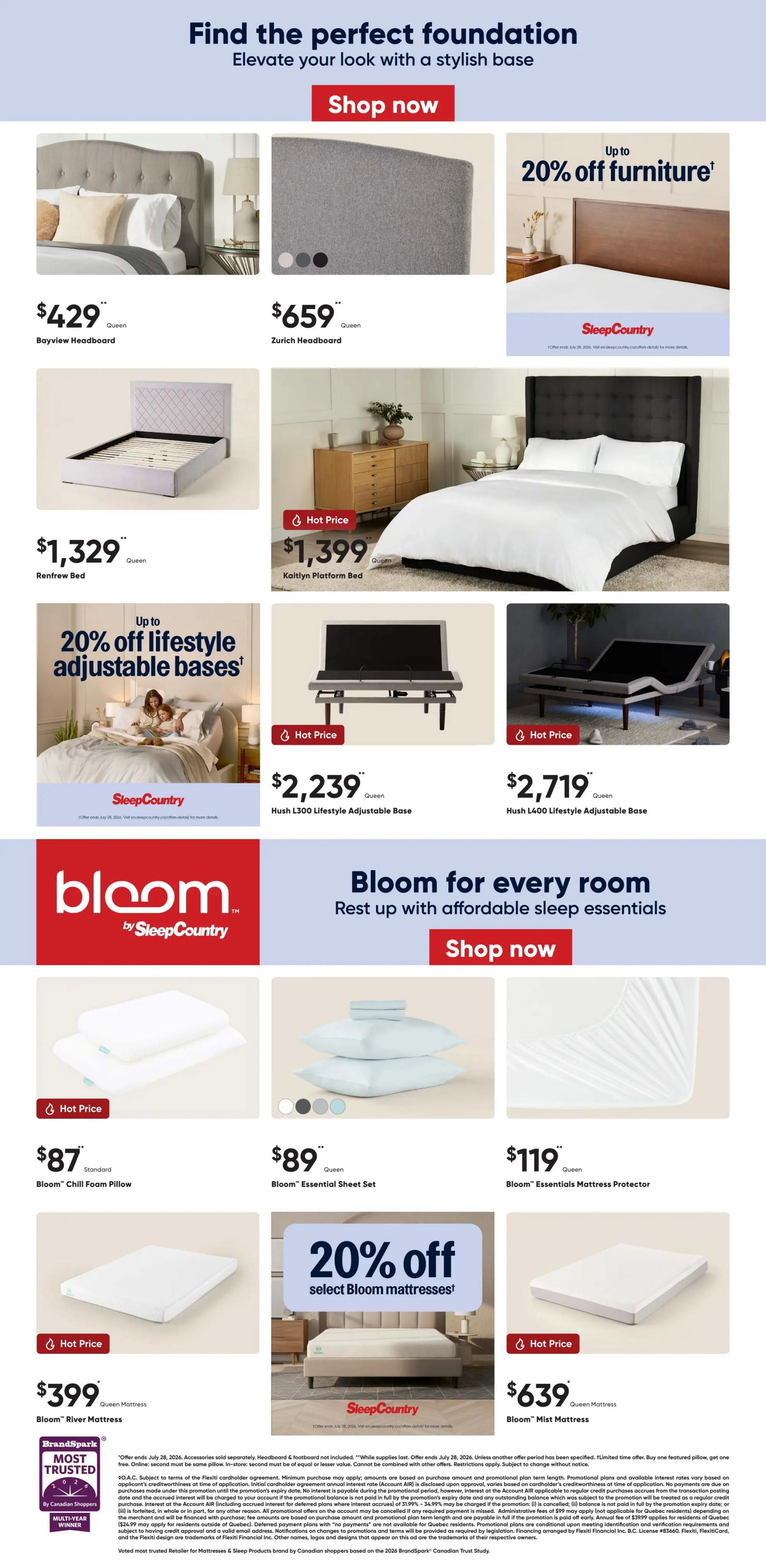 Sleep Country Flyer June 24 to July 7