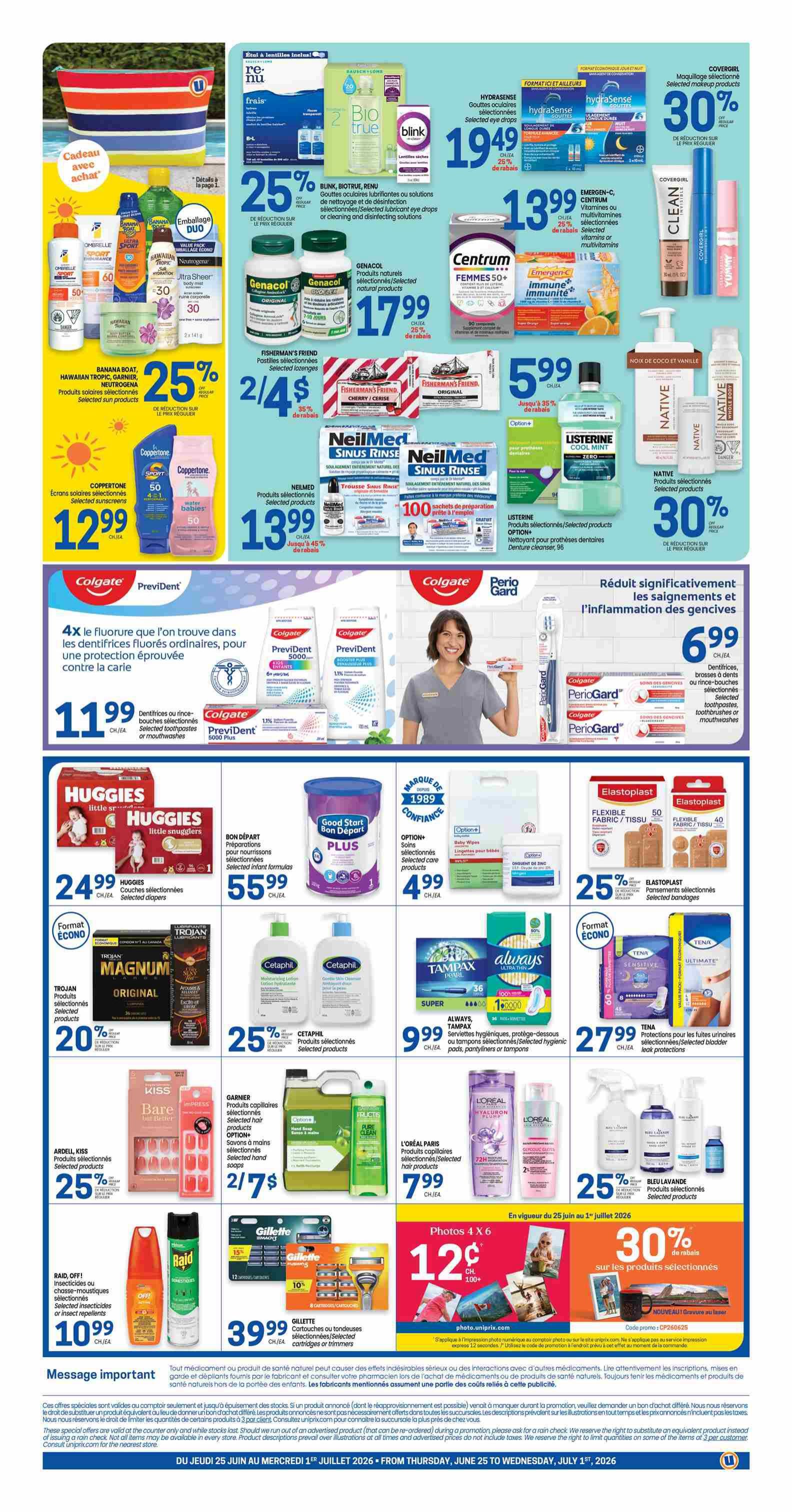 Uniprix Flyer June 25 to July 1