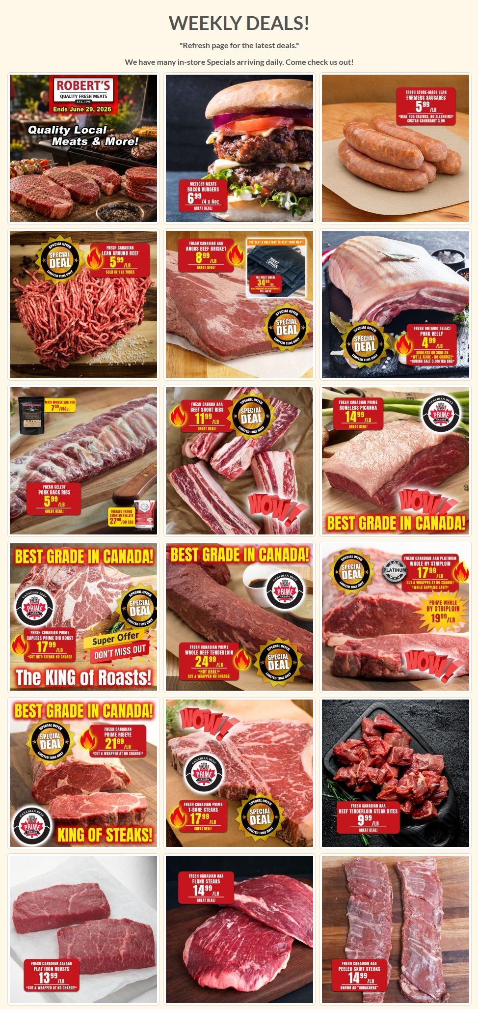 Robert's Quality Fresh Meats Flyer June 22 to 29