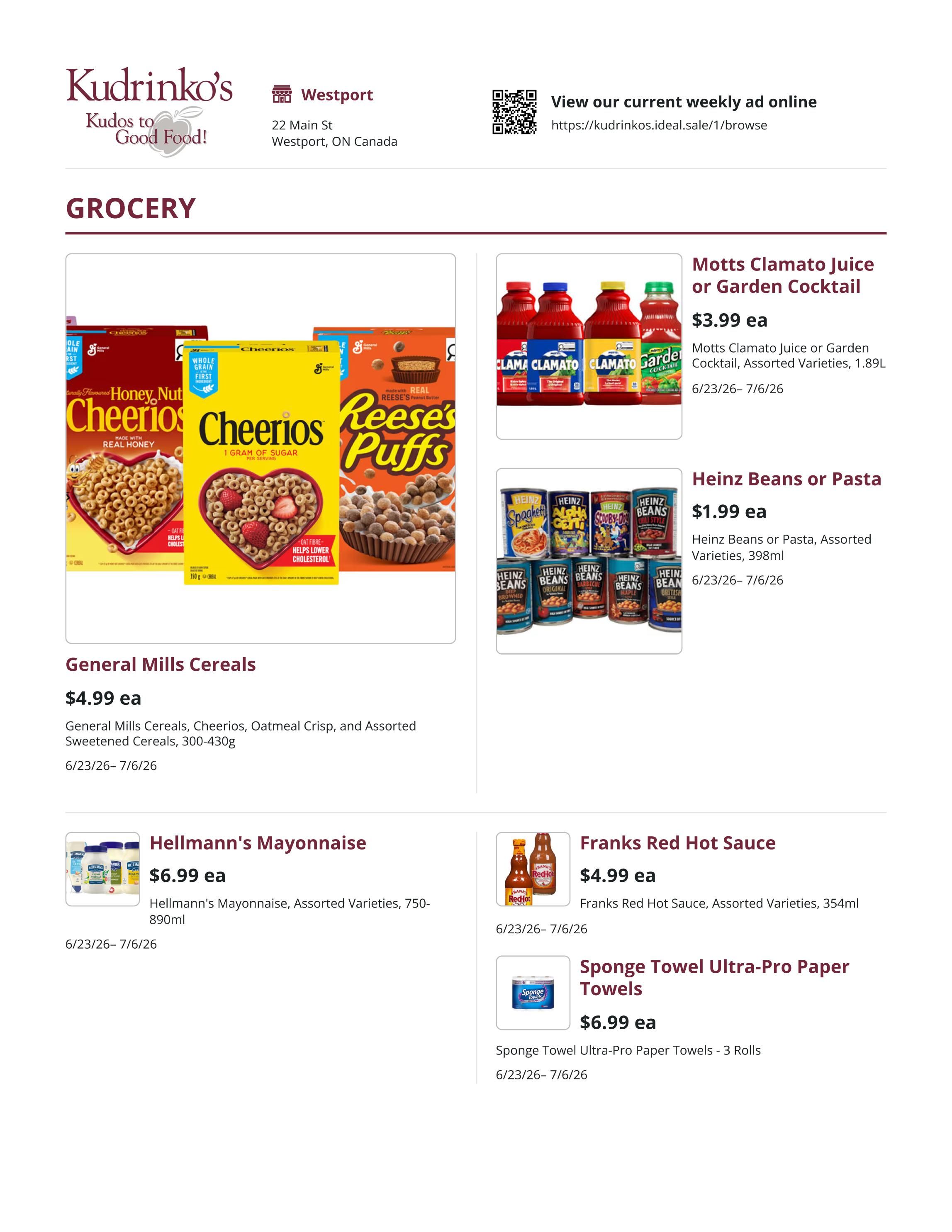 Kudrinko's Flyer June 23 to July 6