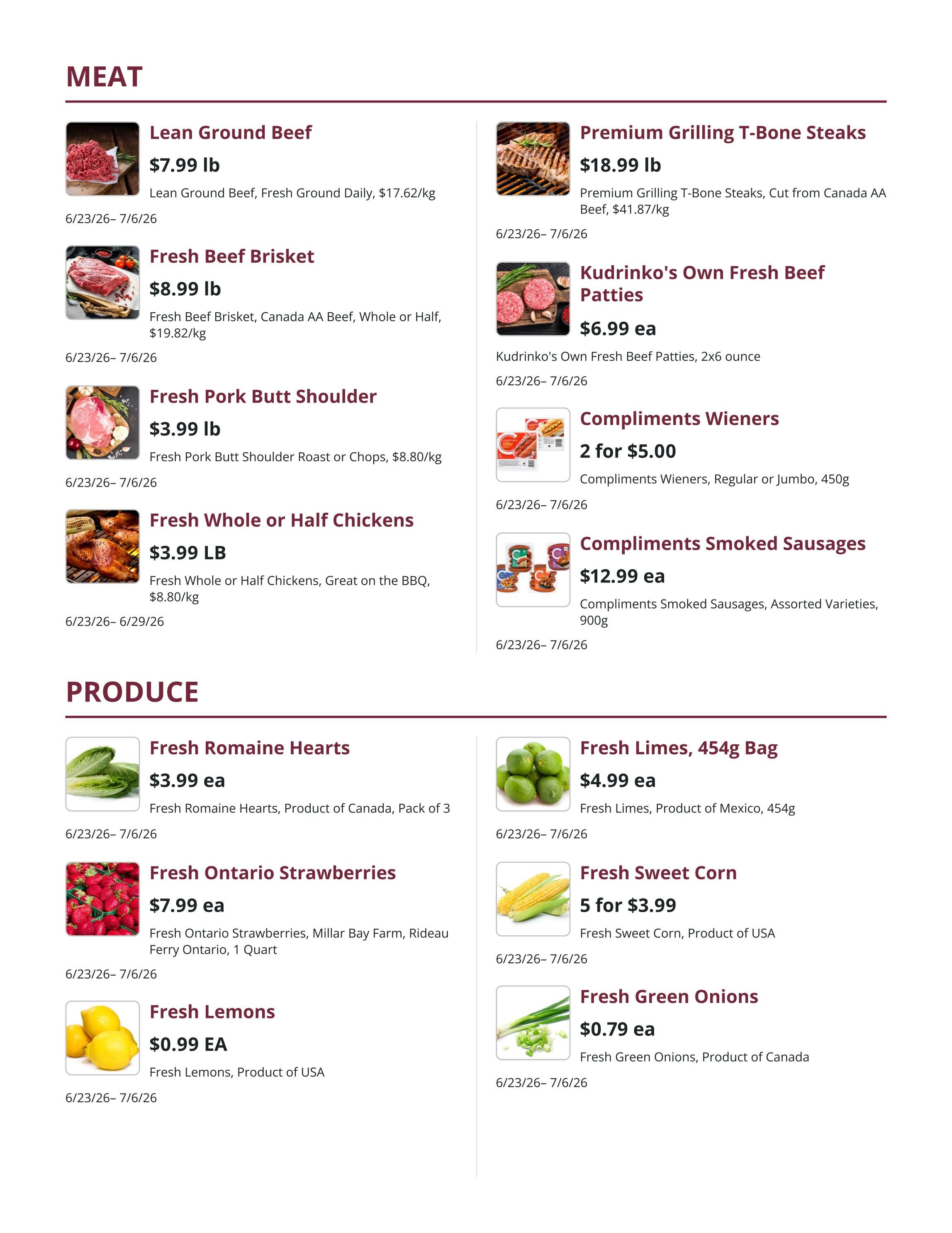 Kudrinko's Flyer June 23 to July 6