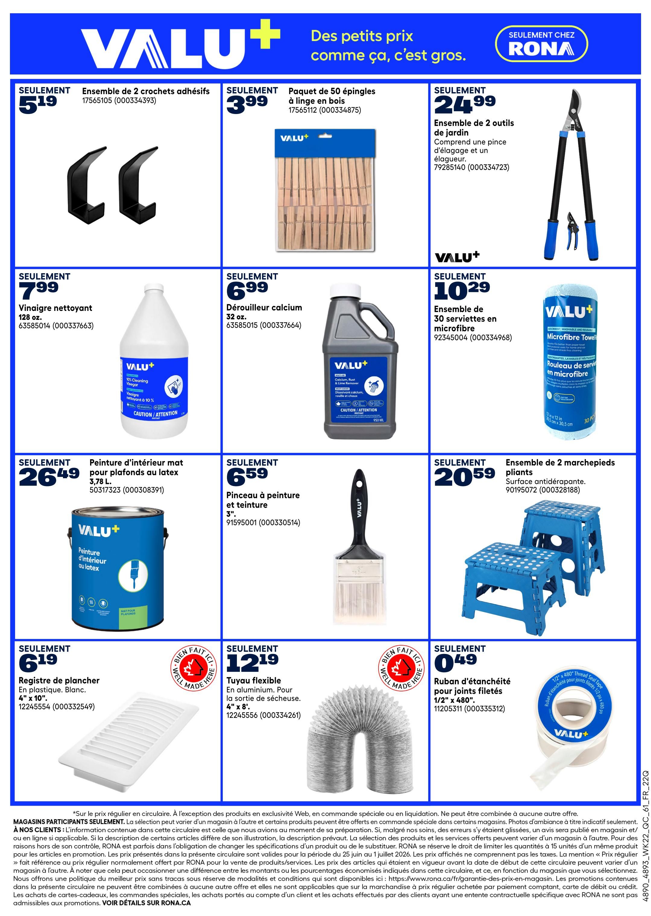 Rona & Rona+ (QC) Flyer June 25 to July 1