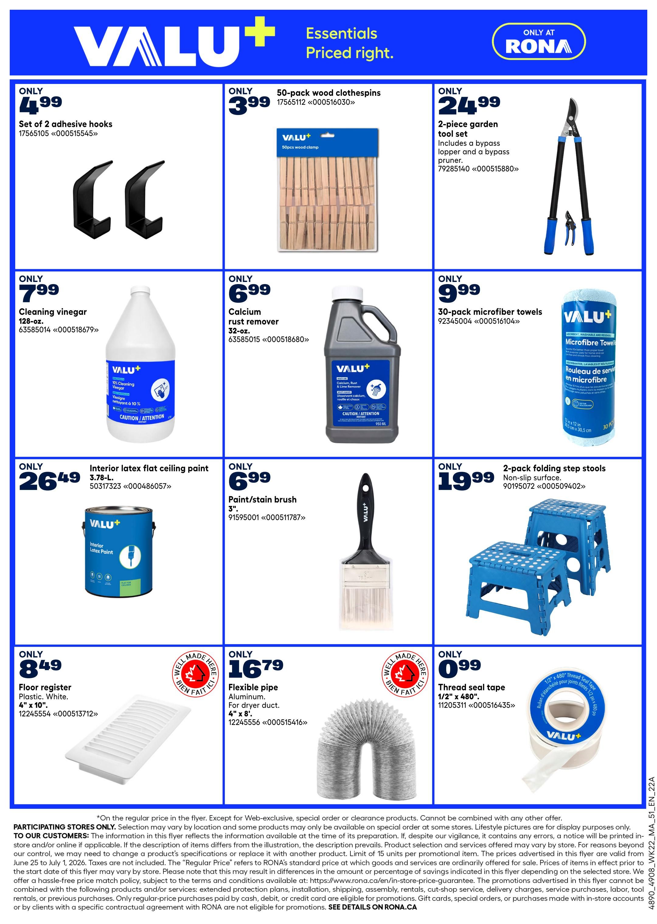 Rona & Rona+ (Atlantic) Flyer June 25 to July 1