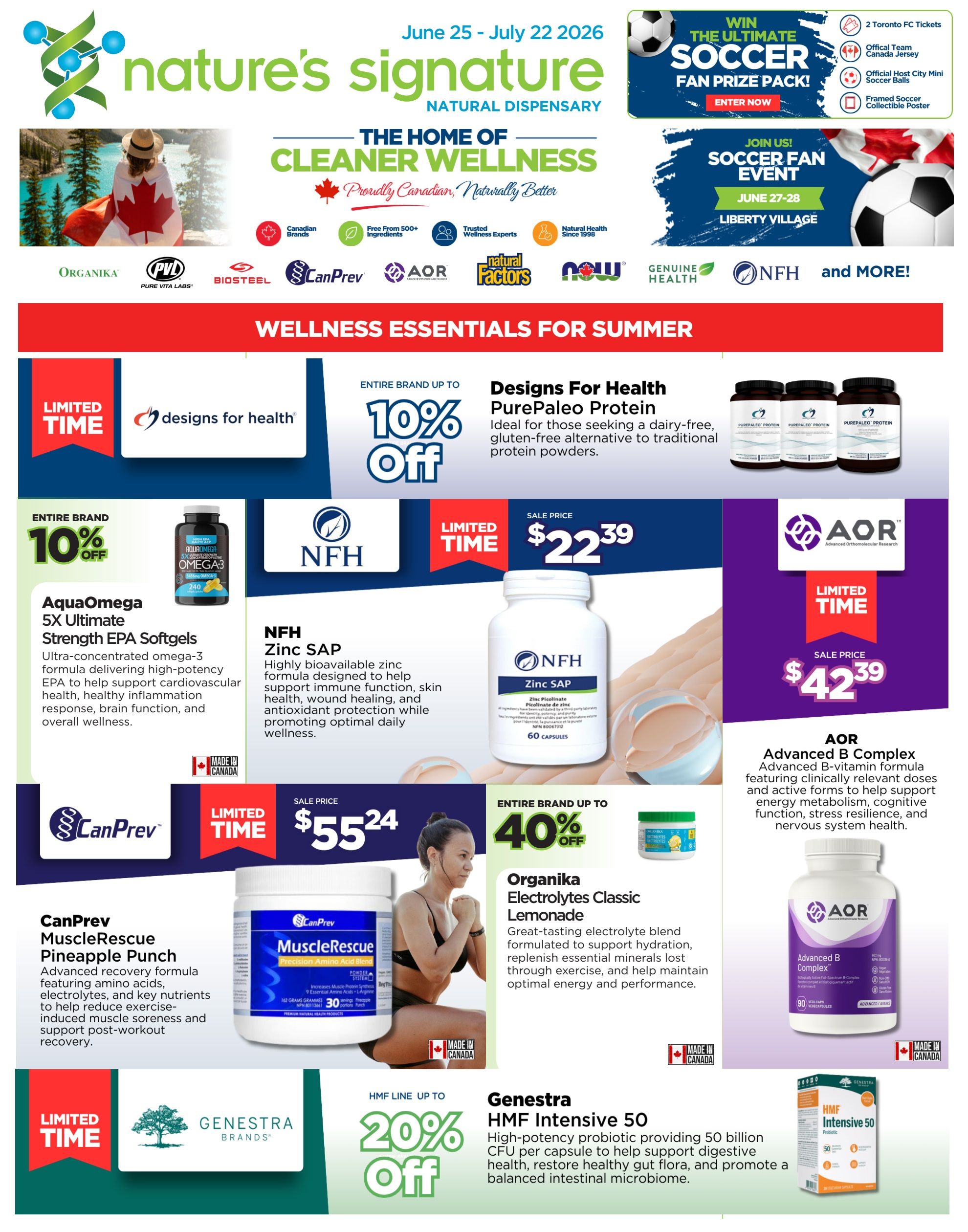 Nature's Signature Flyer June 25 to July 22
