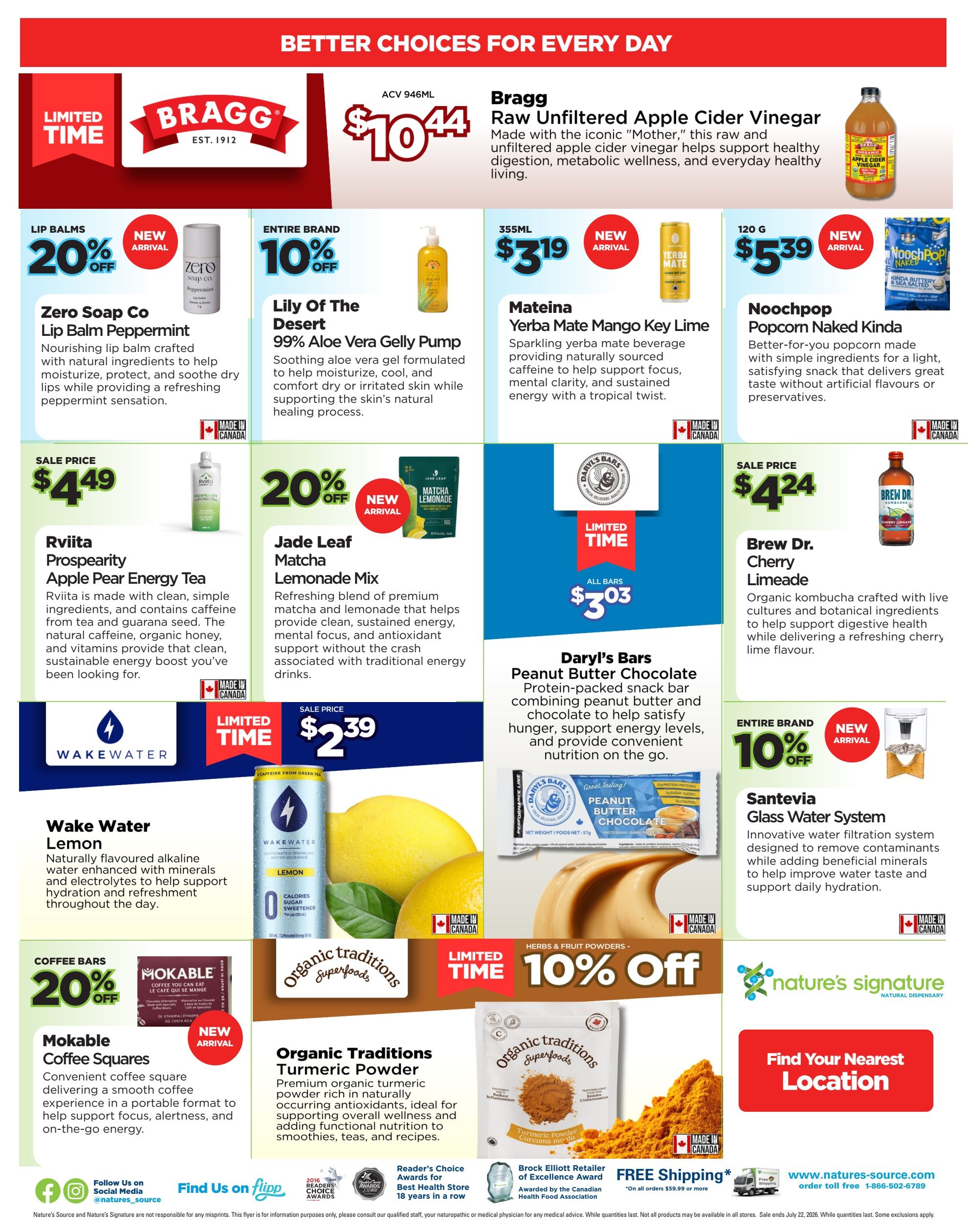 Nature's Signature Flyer June 25 to July 22