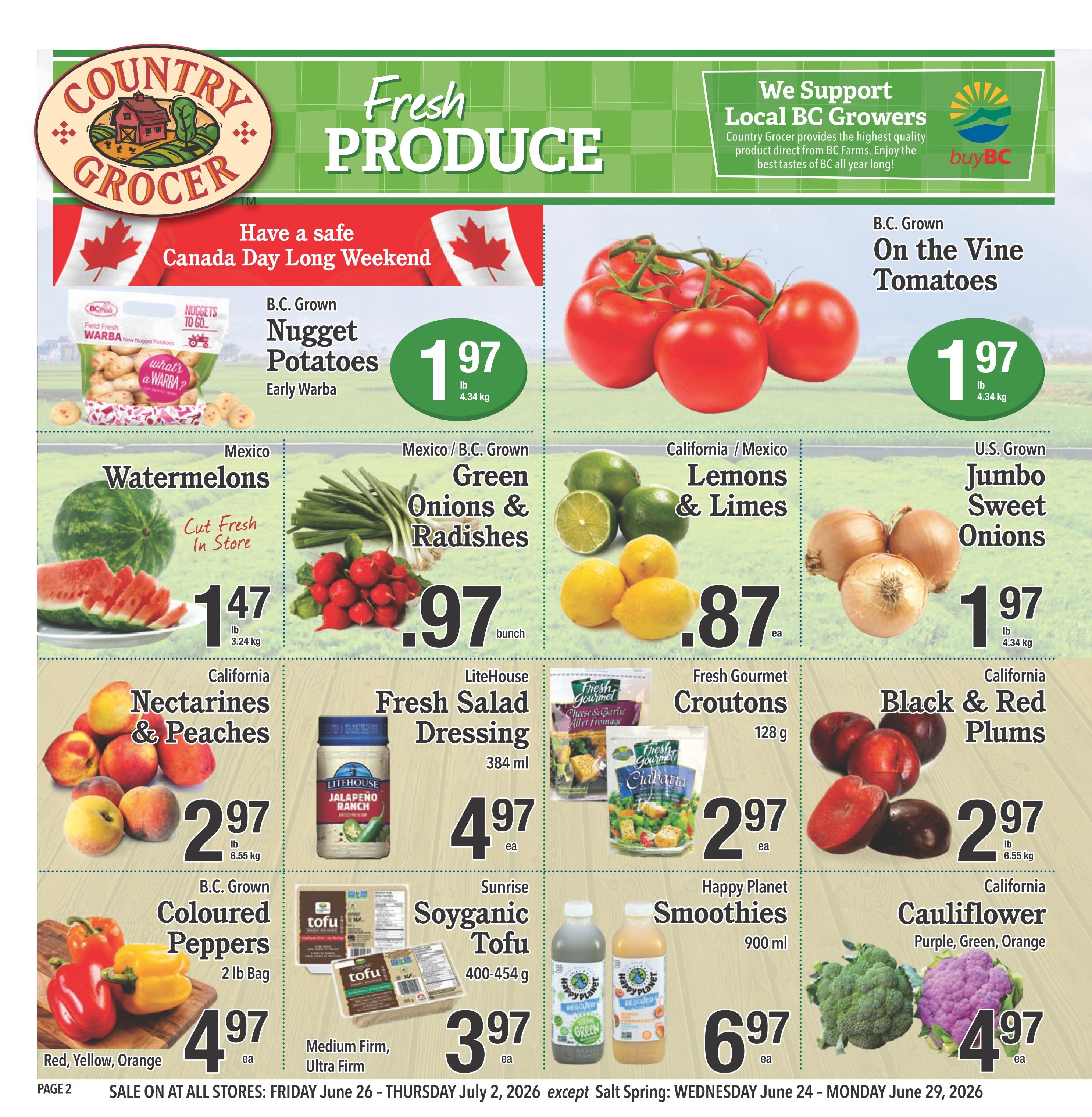 Country Grocer Flyer June 26 to July 2