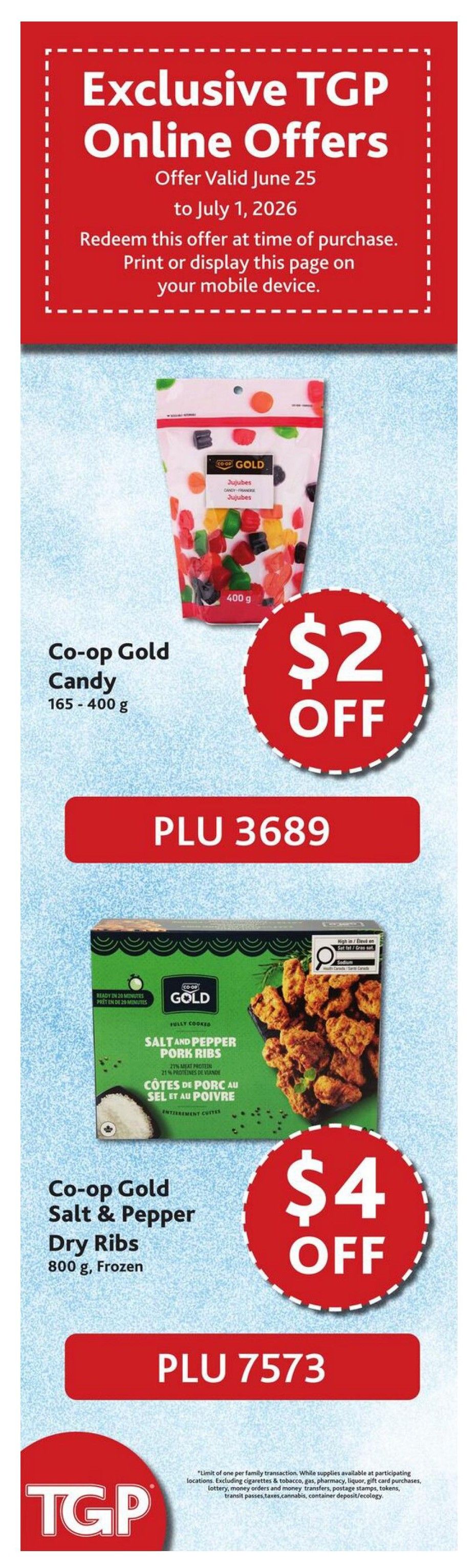 TGP The Grocery People Flyer June 25 to July 1