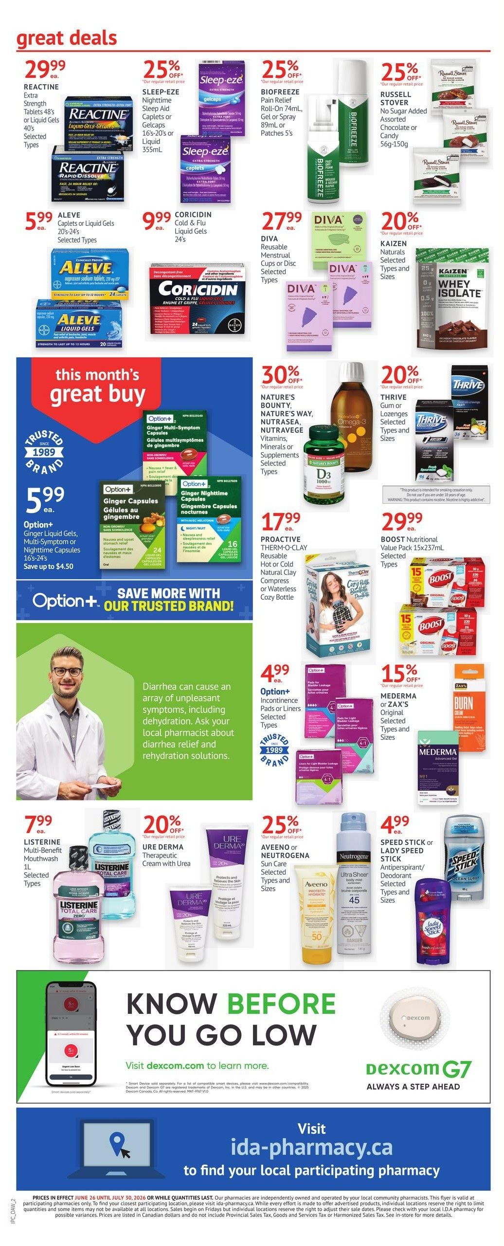 I.D.A. Pharmacy Monthly Flyer June 26 to July 30