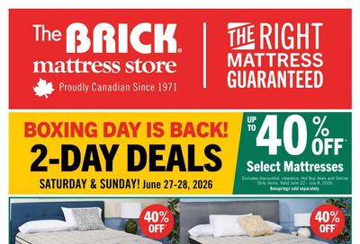 The Brick Mattress Store Flyer June 22 to July 8