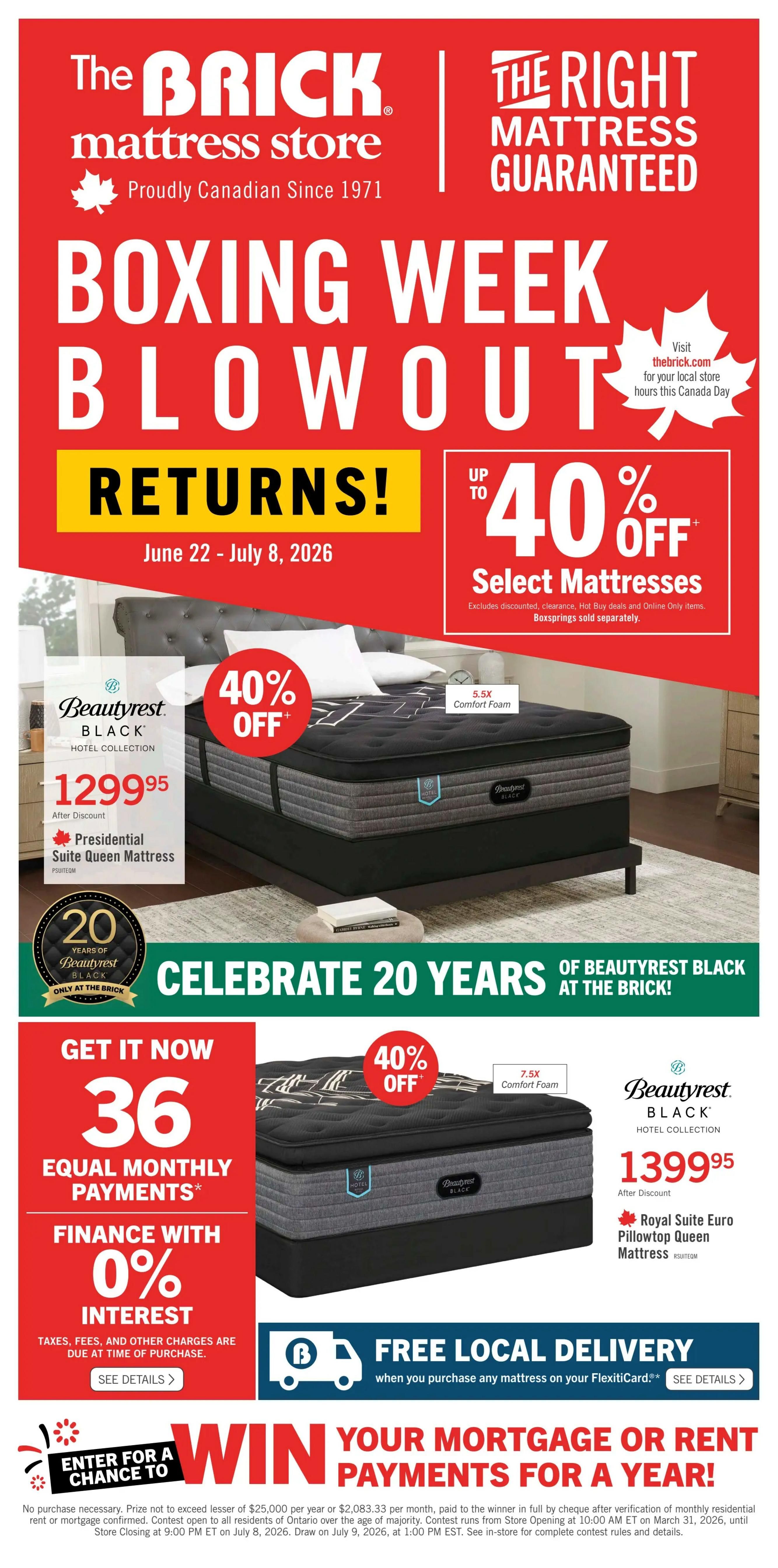The Brick Mattress Store Flyer June 22 to July 8