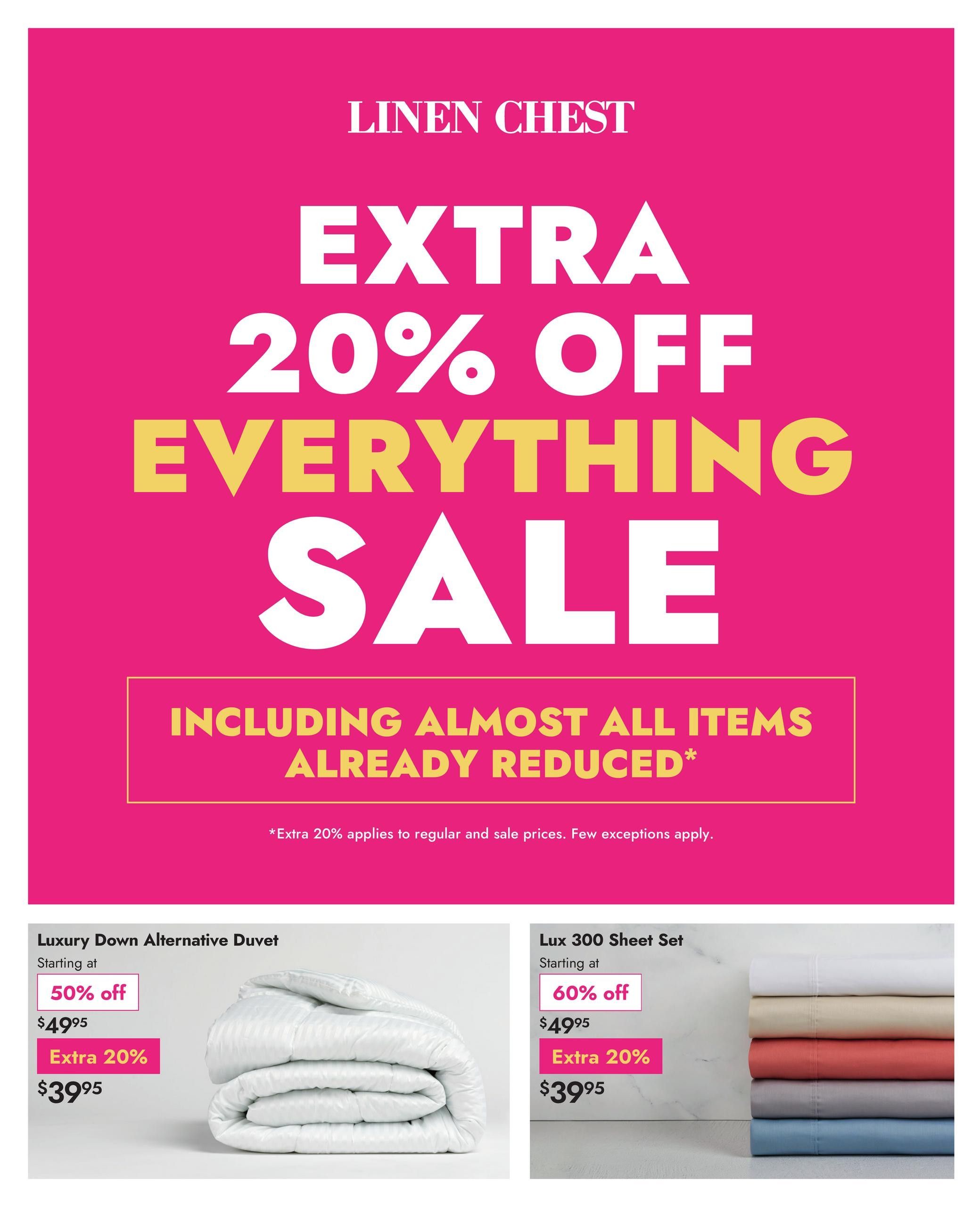 Linen Chest Flyer June 24 to July 19